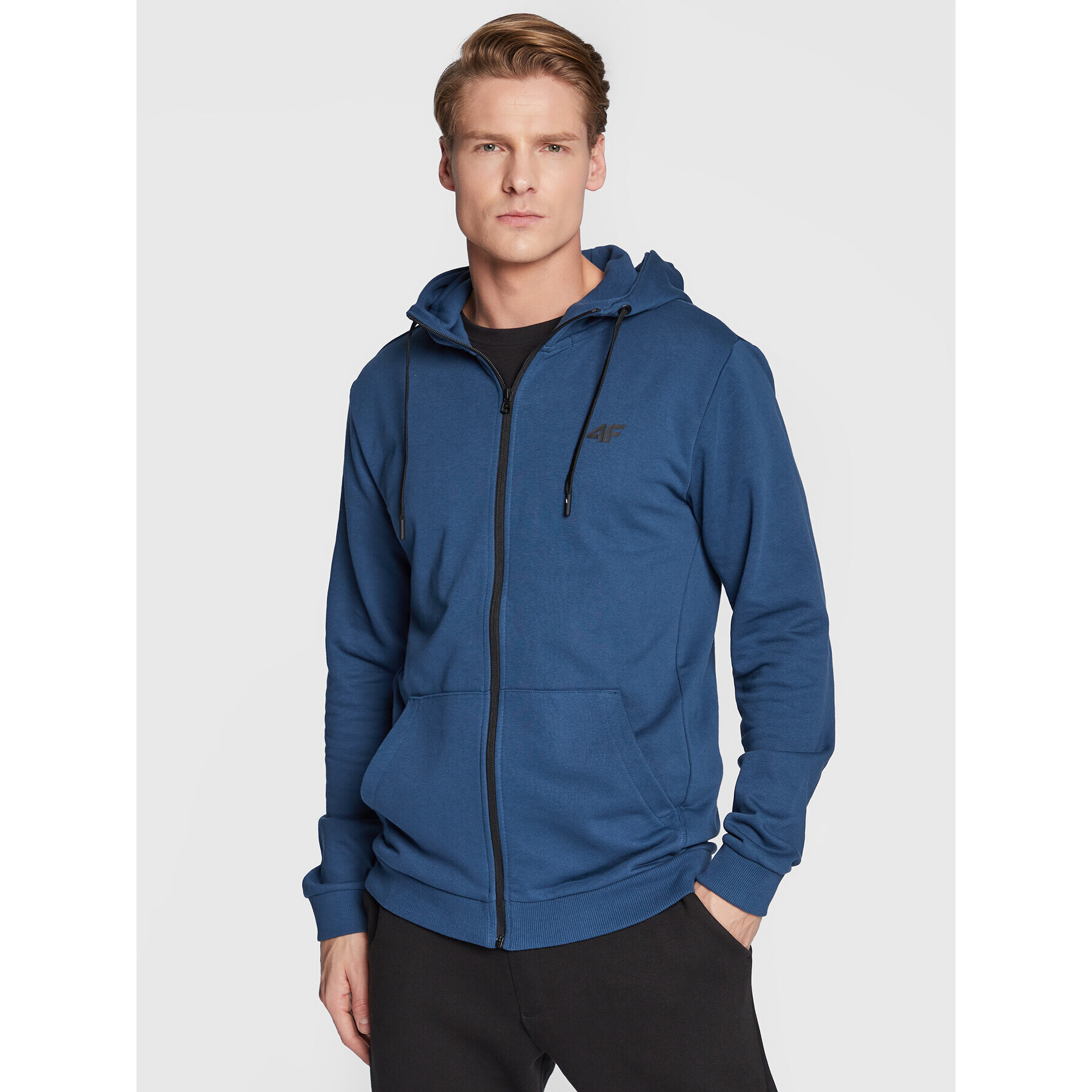 4F Суитшърт H4Z22-BLM353 Тъмносин Regular Fit - Pepit.bg