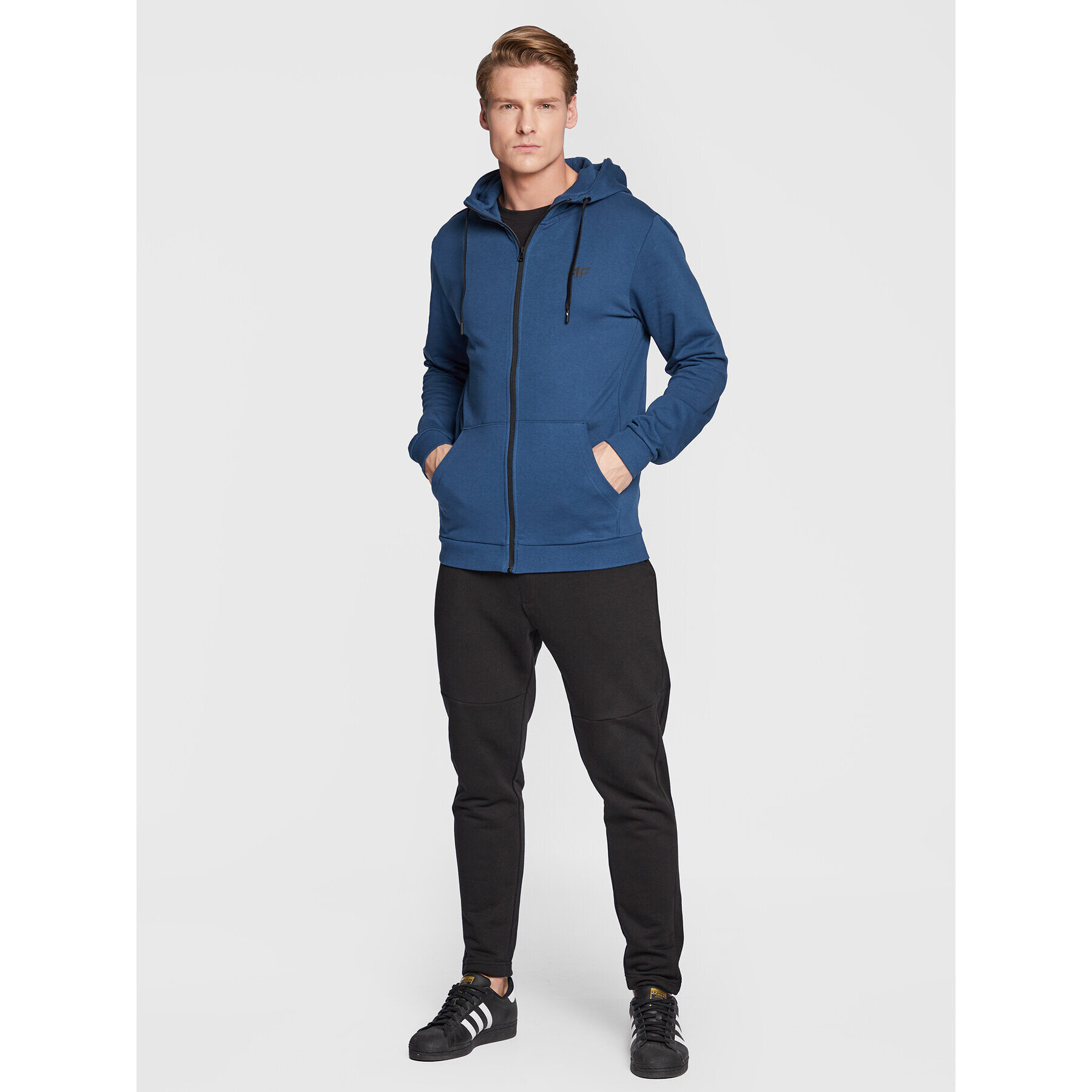 4F Суитшърт H4Z22-BLM353 Тъмносин Regular Fit - Pepit.bg