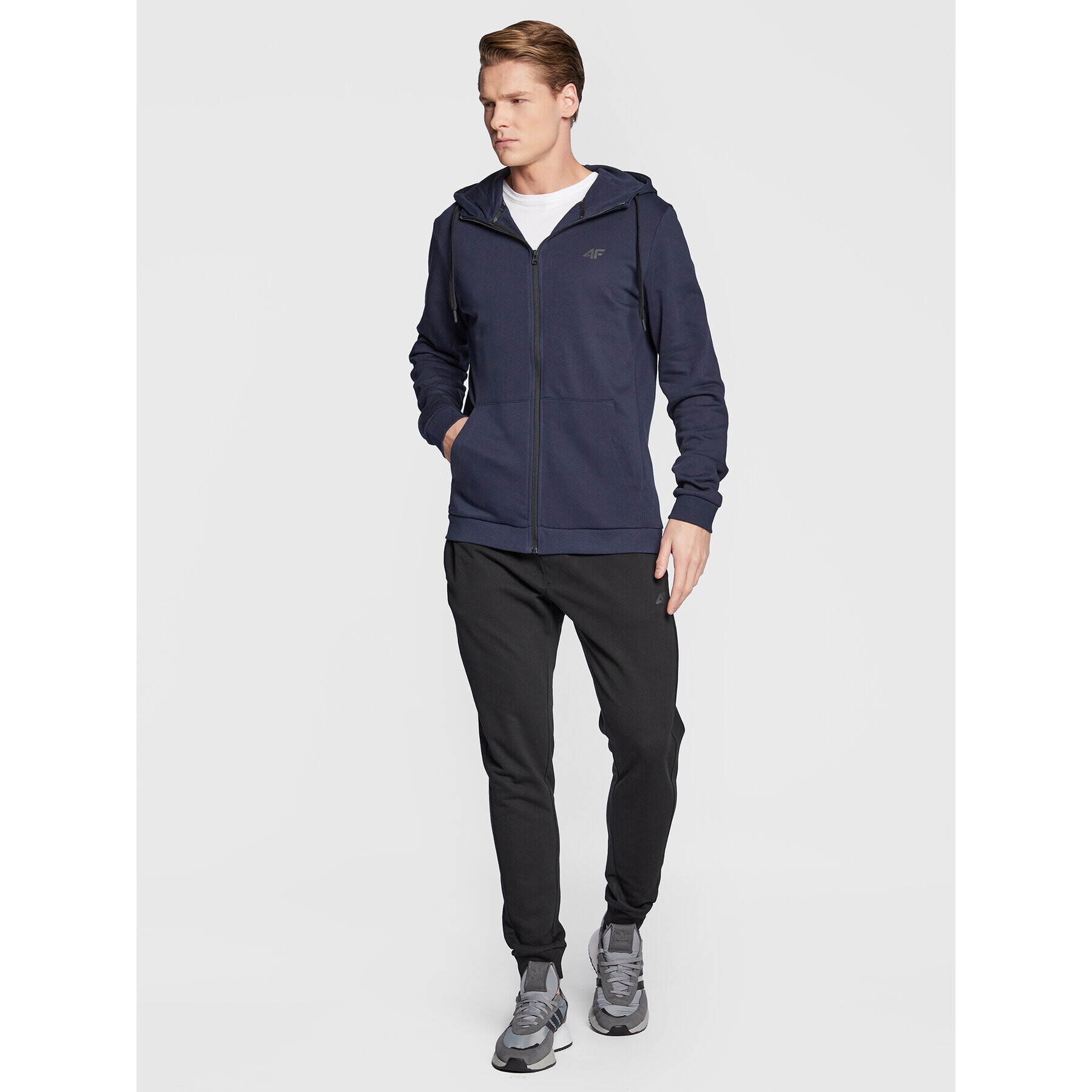 4F Суитшърт H4Z22-BLM353 Тъмносин Regular Fit - Pepit.bg