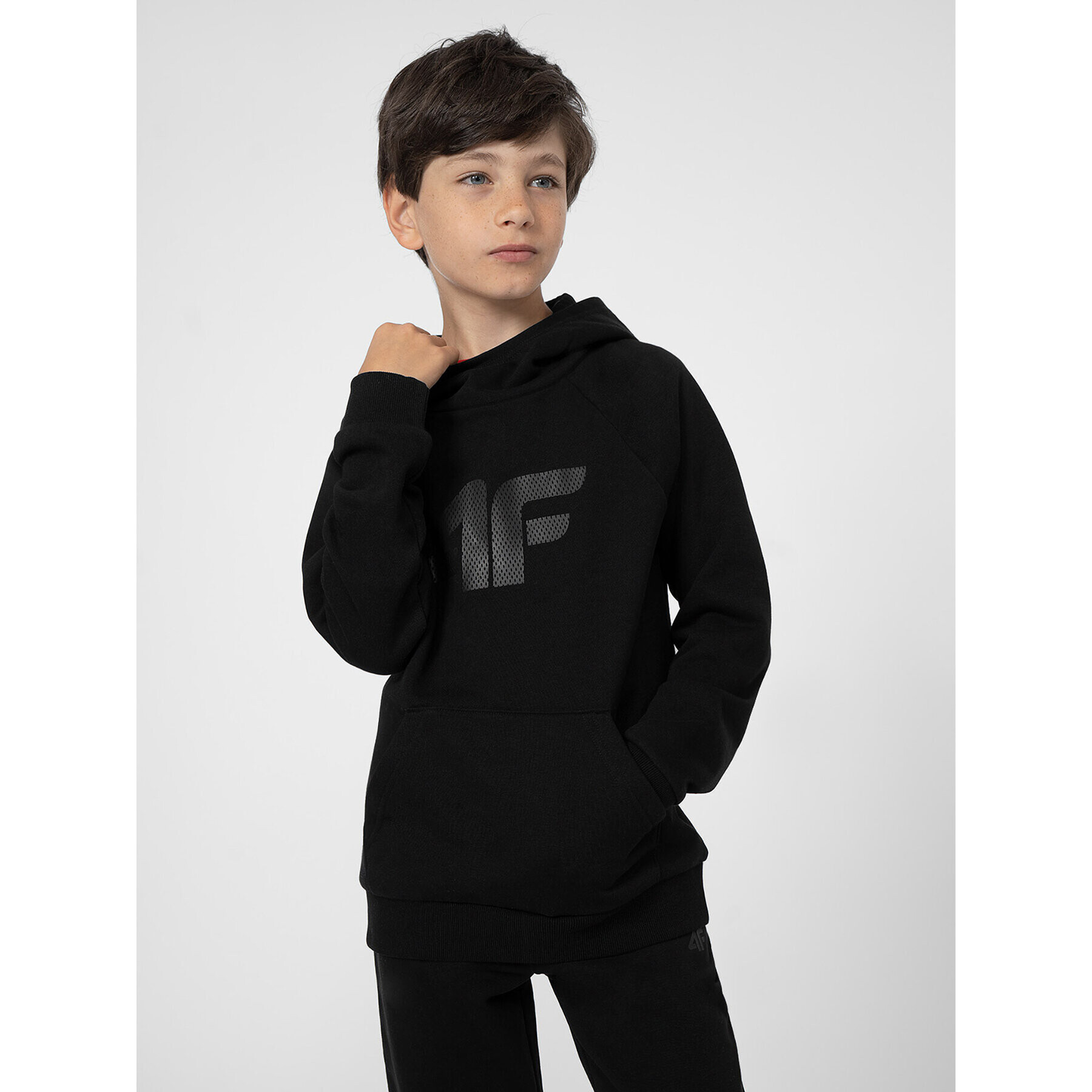 4F Суитшърт JSS23TSWSM220 Черен Regular Fit - Pepit.bg