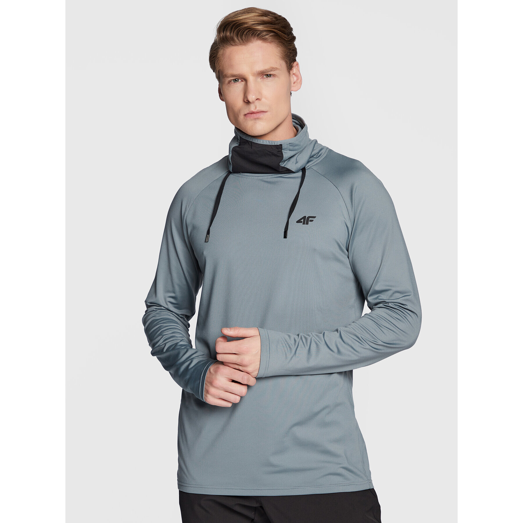4F Суитшърт от техническо трико H4Z22-BIMD032 Сив Regular Fit - Pepit.bg