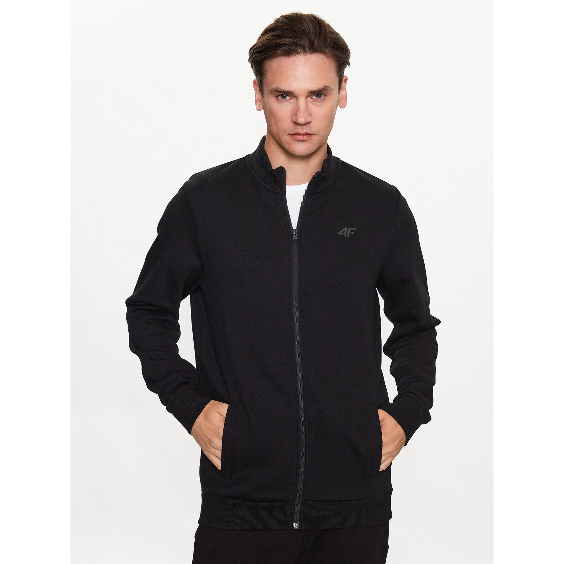 4F Суитшърт SS23TSWSM350 Черен Regular Fit - Pepit.bg