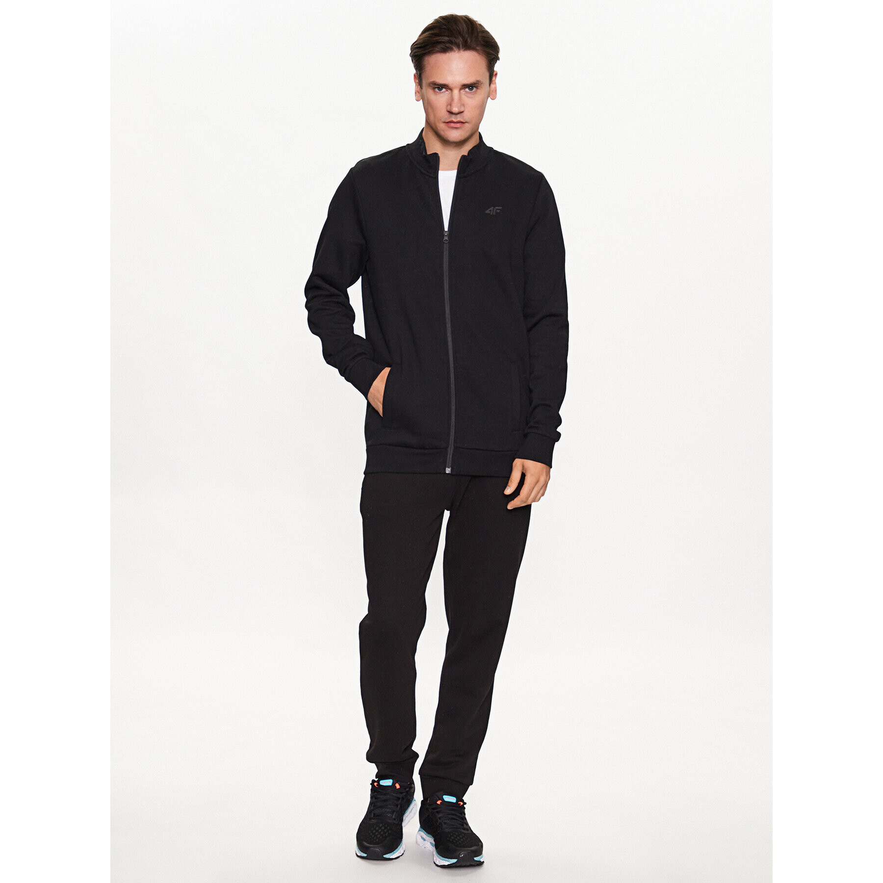 4F Суитшърт SS23TSWSM350 Черен Regular Fit - Pepit.bg