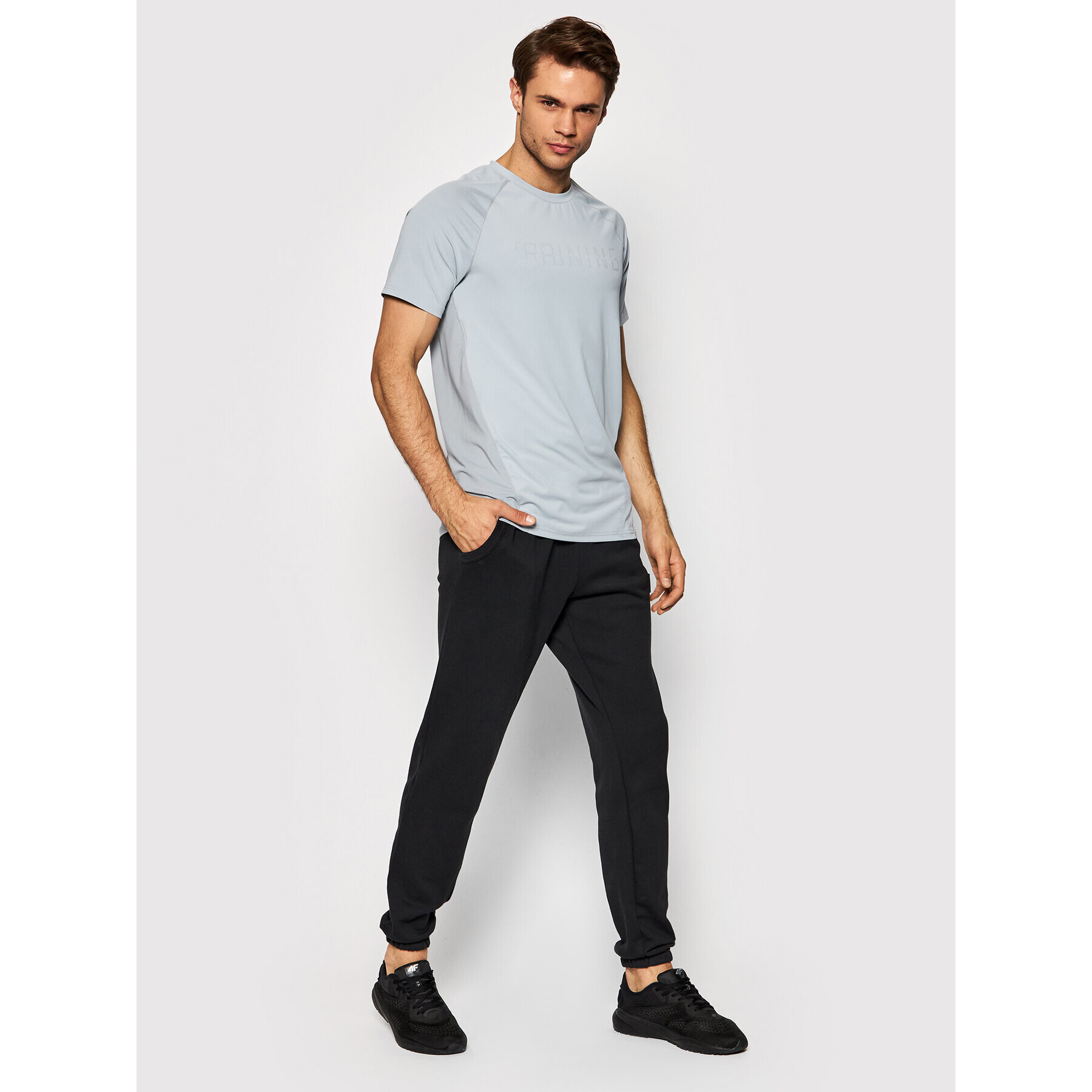4F Тениска от техническо трико H4Z21-TSMF011 Сив Regular Fit - Pepit.bg