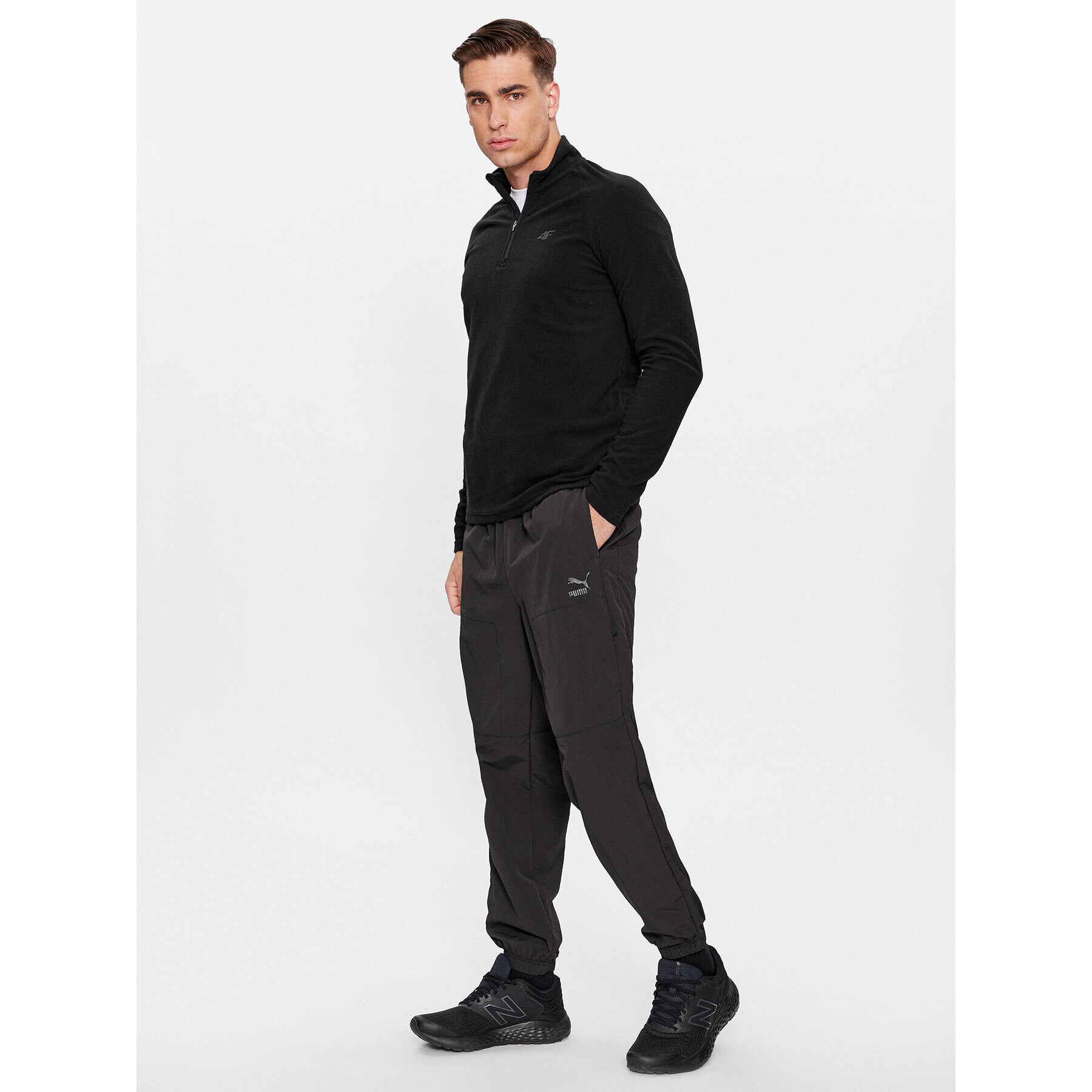 4F Термооблекло горна част AW23UFLEM034 Черен Slim Fit - Pepit.bg