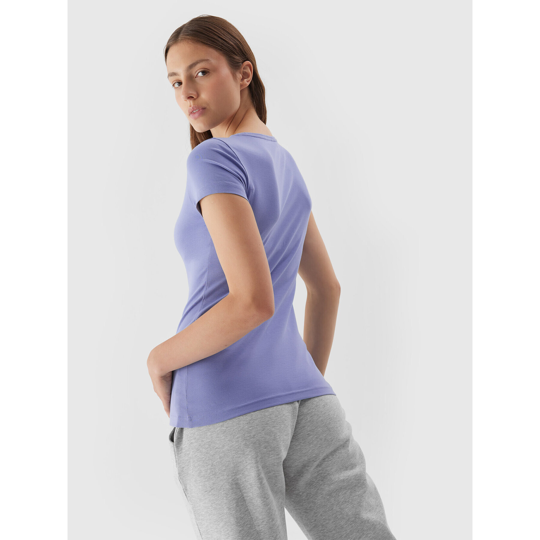 4F Тишърт AW23TTSHF0906 Син Slim Fit - Pepit.bg