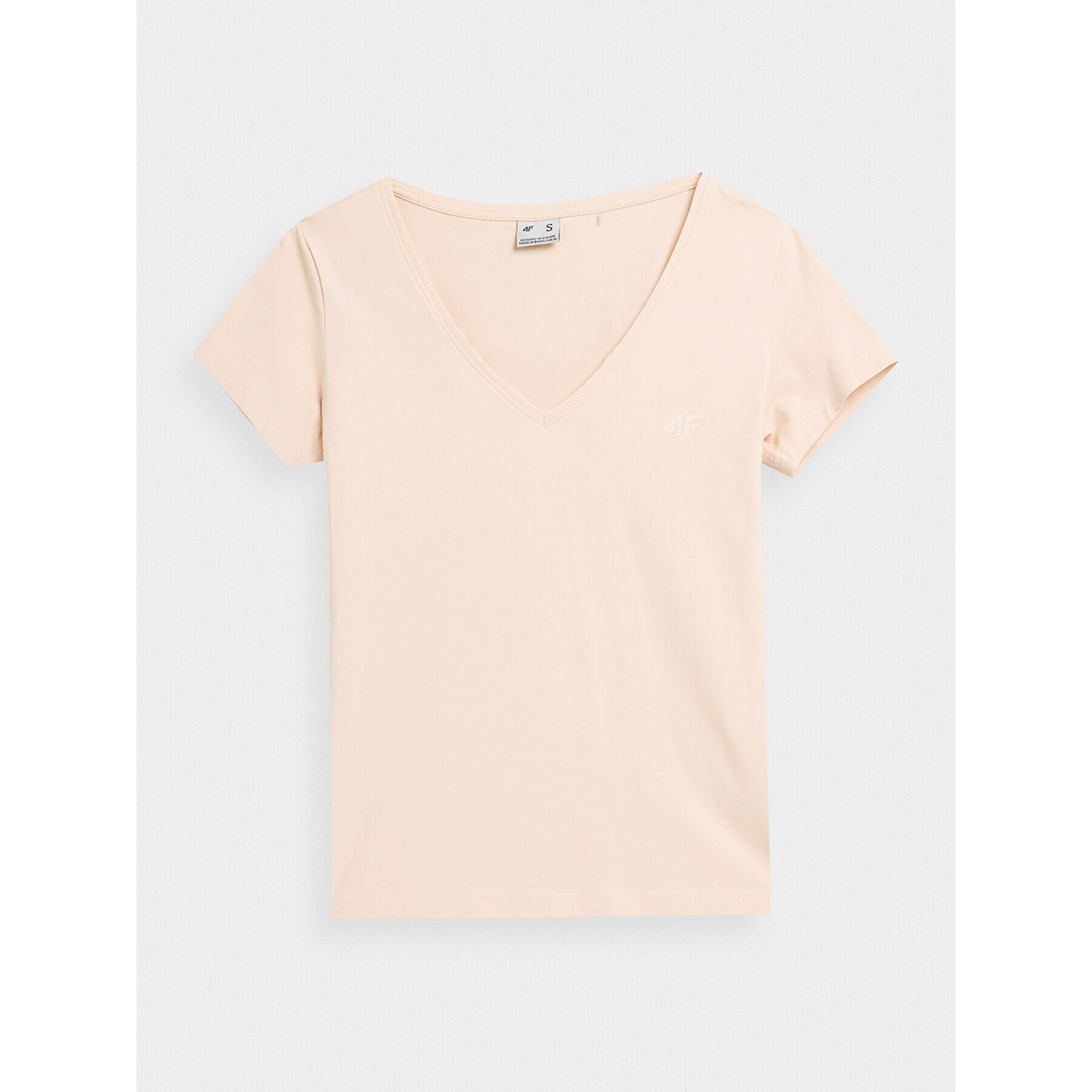 4F Тишърт AW23TTSHF0941 Екрю Slim Fit - Pepit.bg