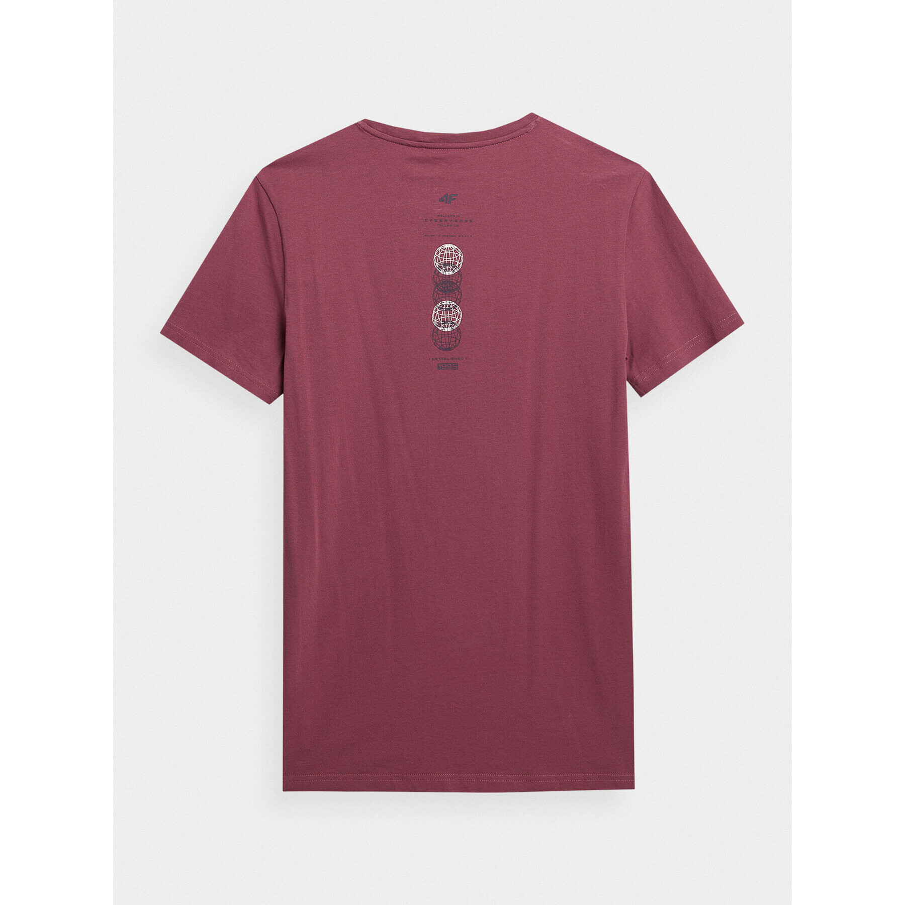 4F Тишърт AW23TTSHM0889 Червен Regular Fit - Pepit.bg
