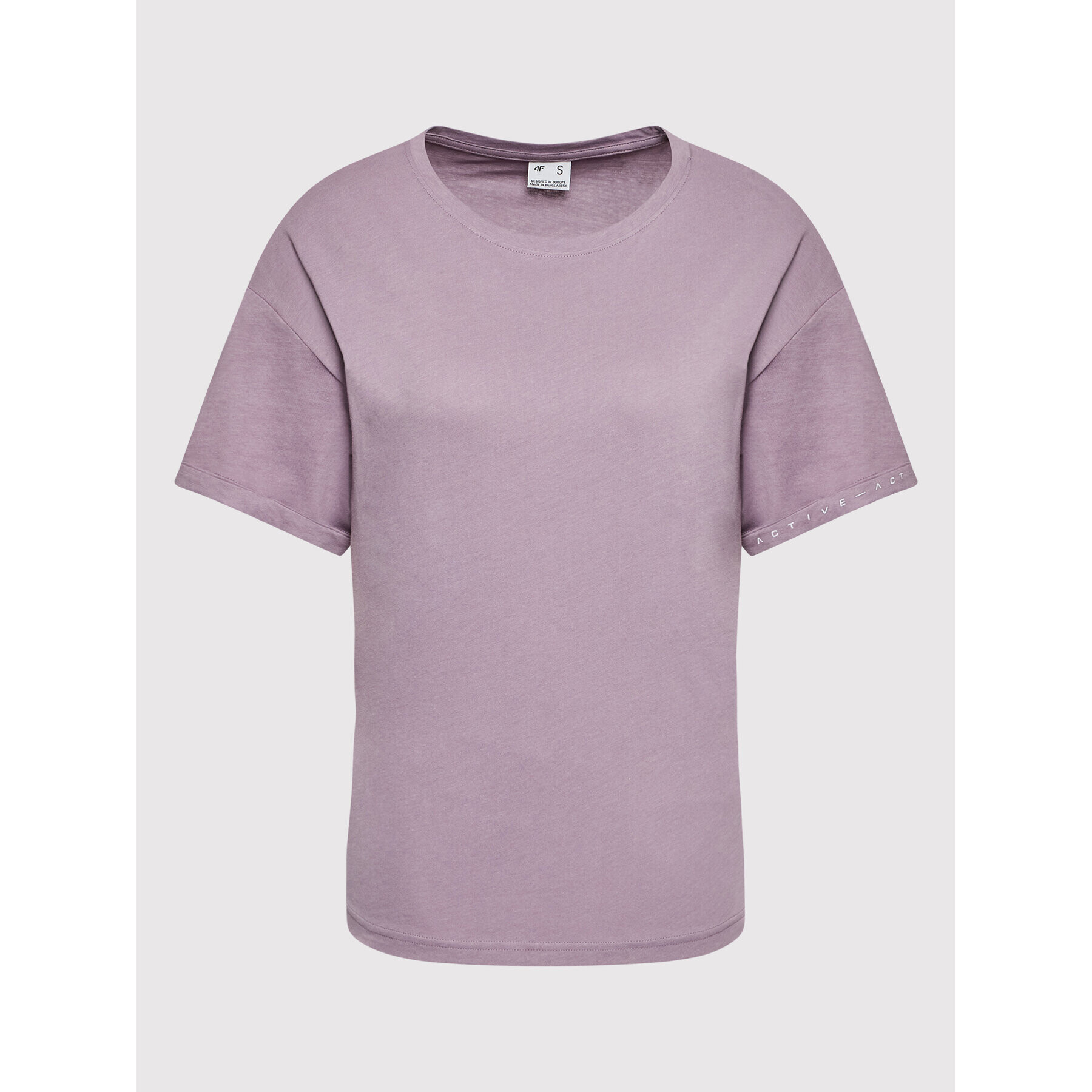 4F Тишърт H4L22-TSD011 Виолетов Regular Fit - Pepit.bg