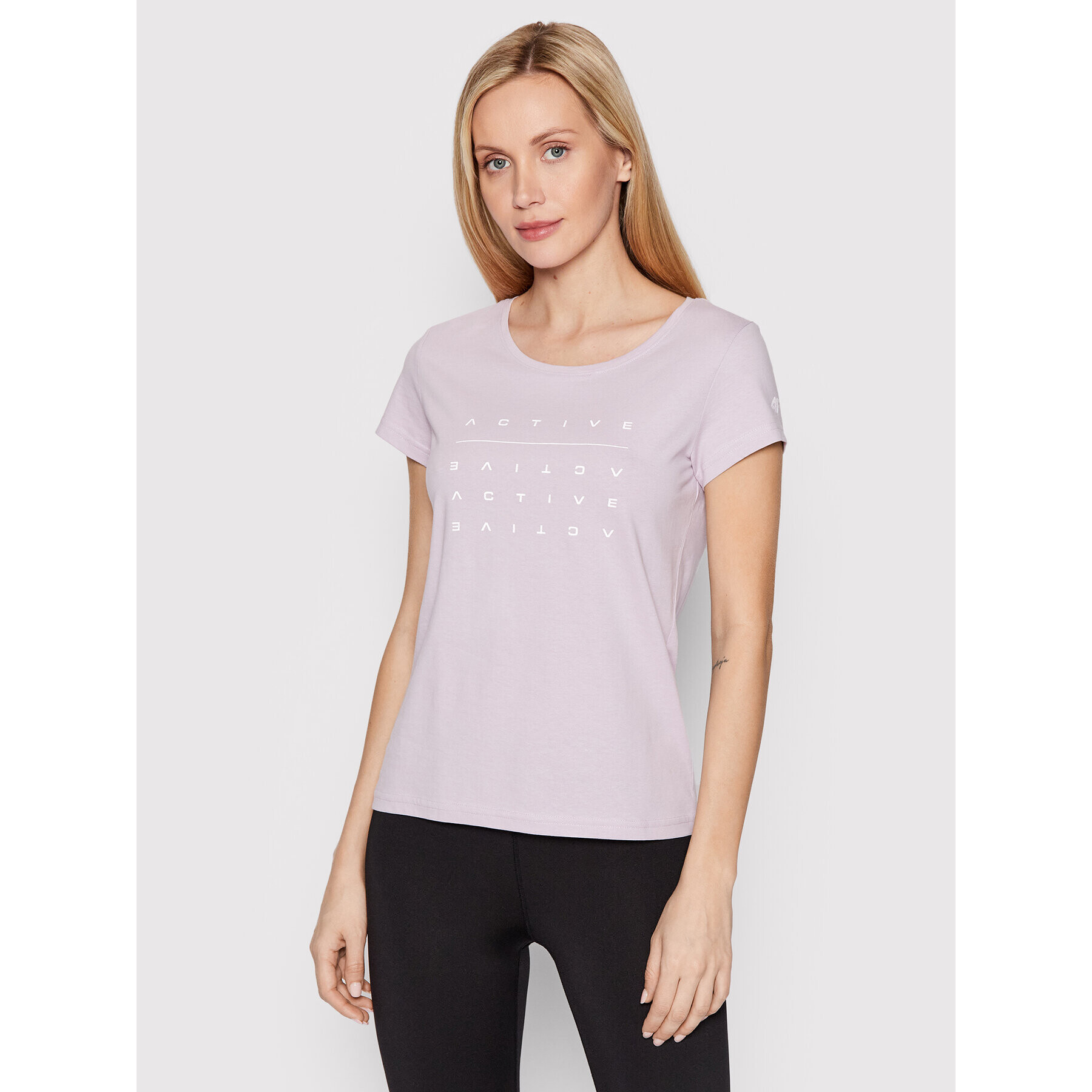 4F Тишърт H4L22-TSD013 Виолетов Regular Fit - Pepit.bg