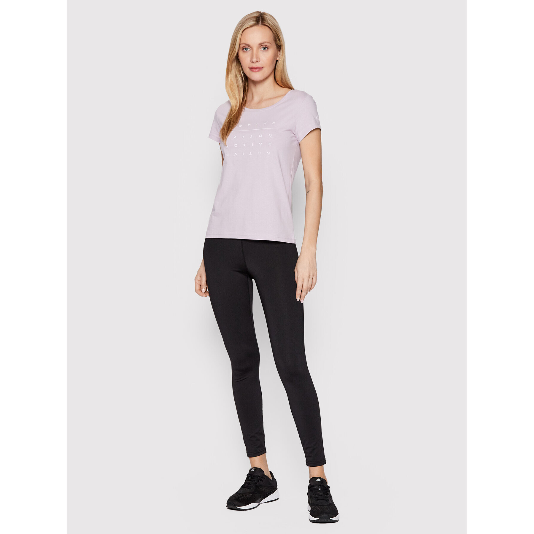 4F Тишърт H4L22-TSD013 Виолетов Regular Fit - Pepit.bg