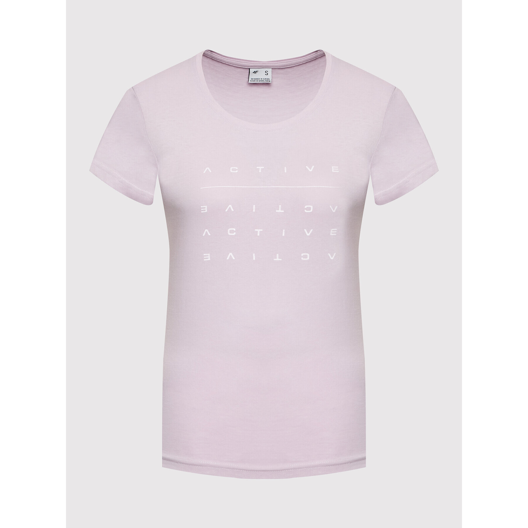 4F Тишърт H4L22-TSD013 Виолетов Regular Fit - Pepit.bg
