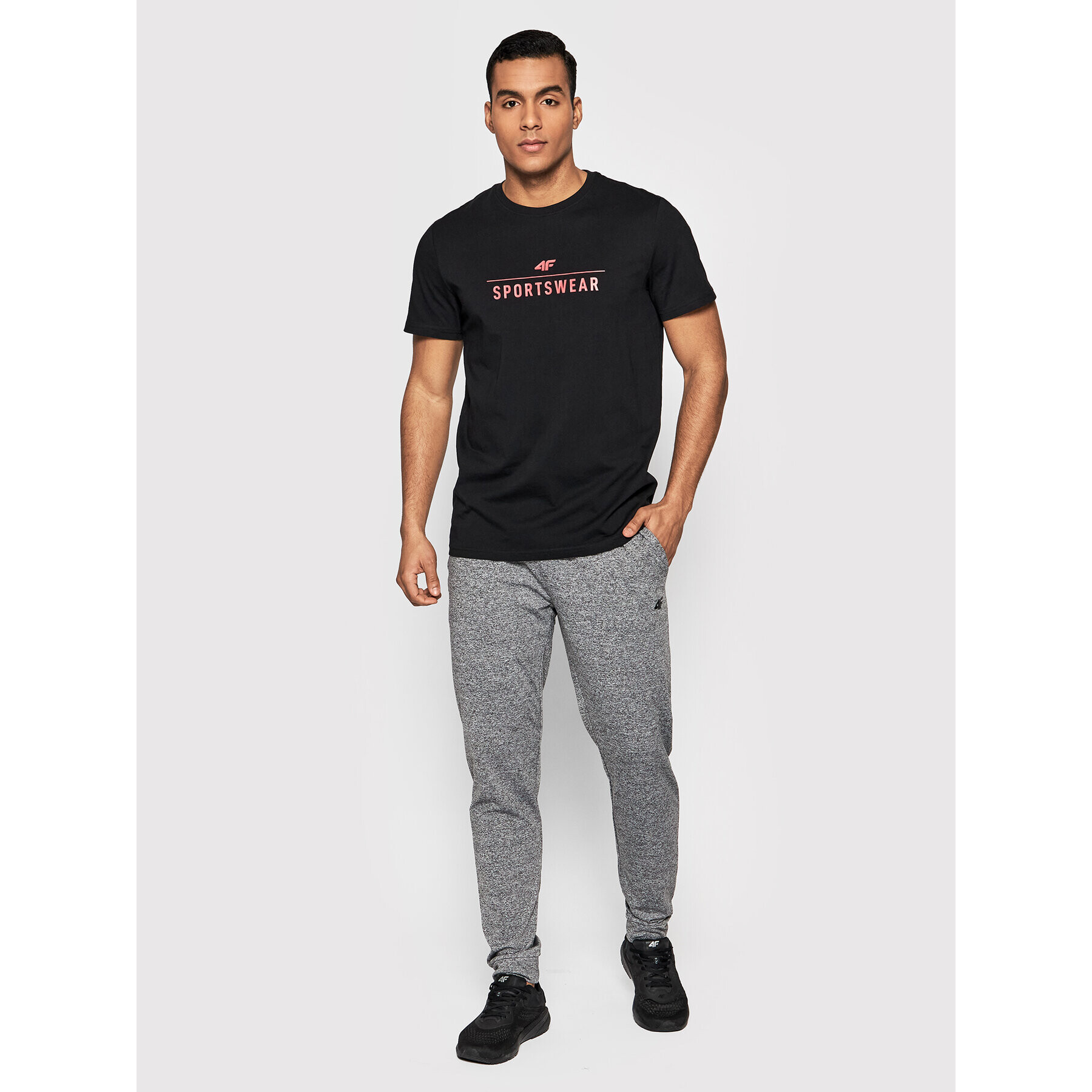 4F Тишърт H4L22-TSM354 Черен Regular Fit - Pepit.bg