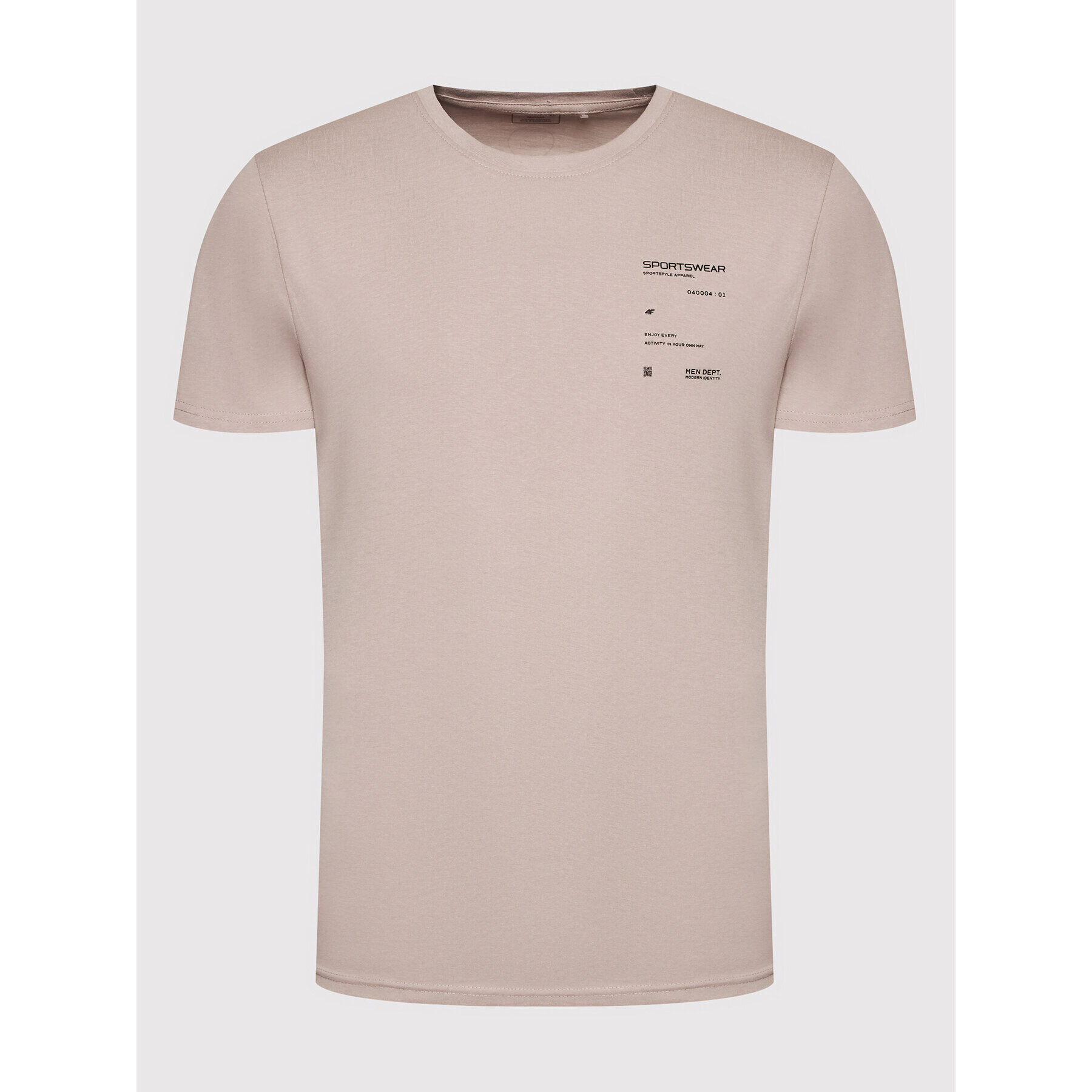 4F Тишърт H4Z22-TSM016 Бежов Regular Fit - Pepit.bg