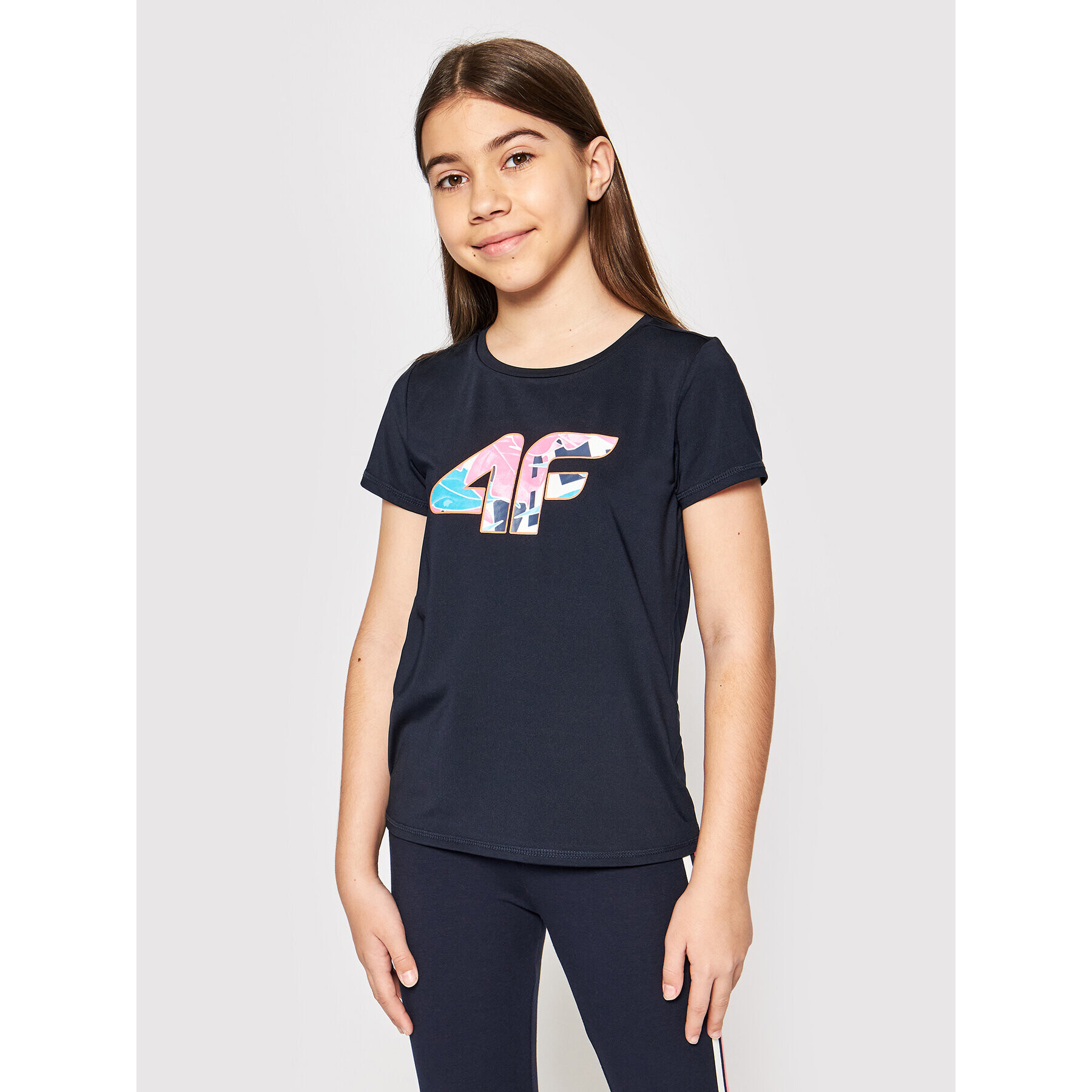 4F Тишърт HJL21-JTSD015A Тъмносин Regular Fit - Pepit.bg