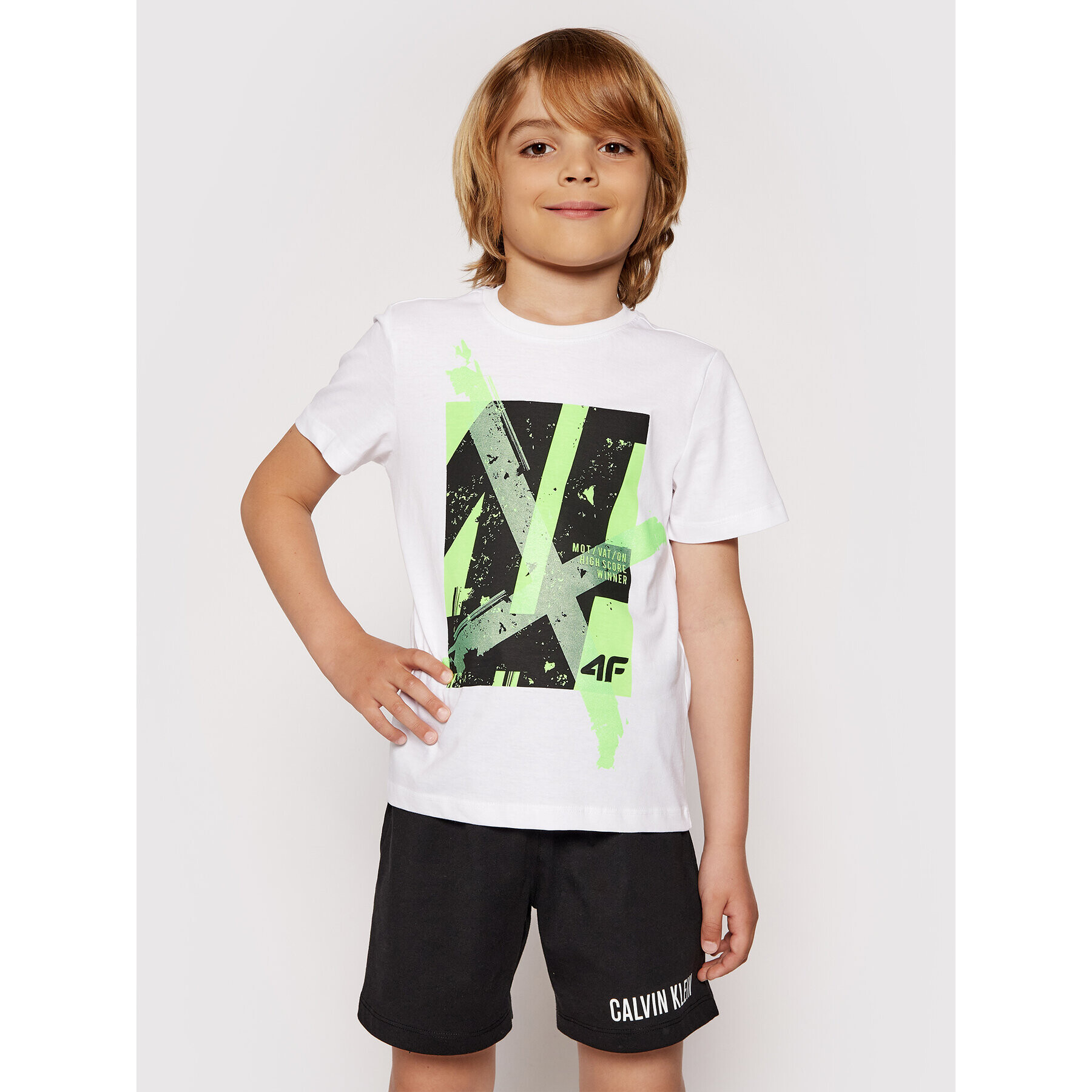 4F Тишърт HJL21-JTSM002 Бял Regular Fit - Pepit.bg