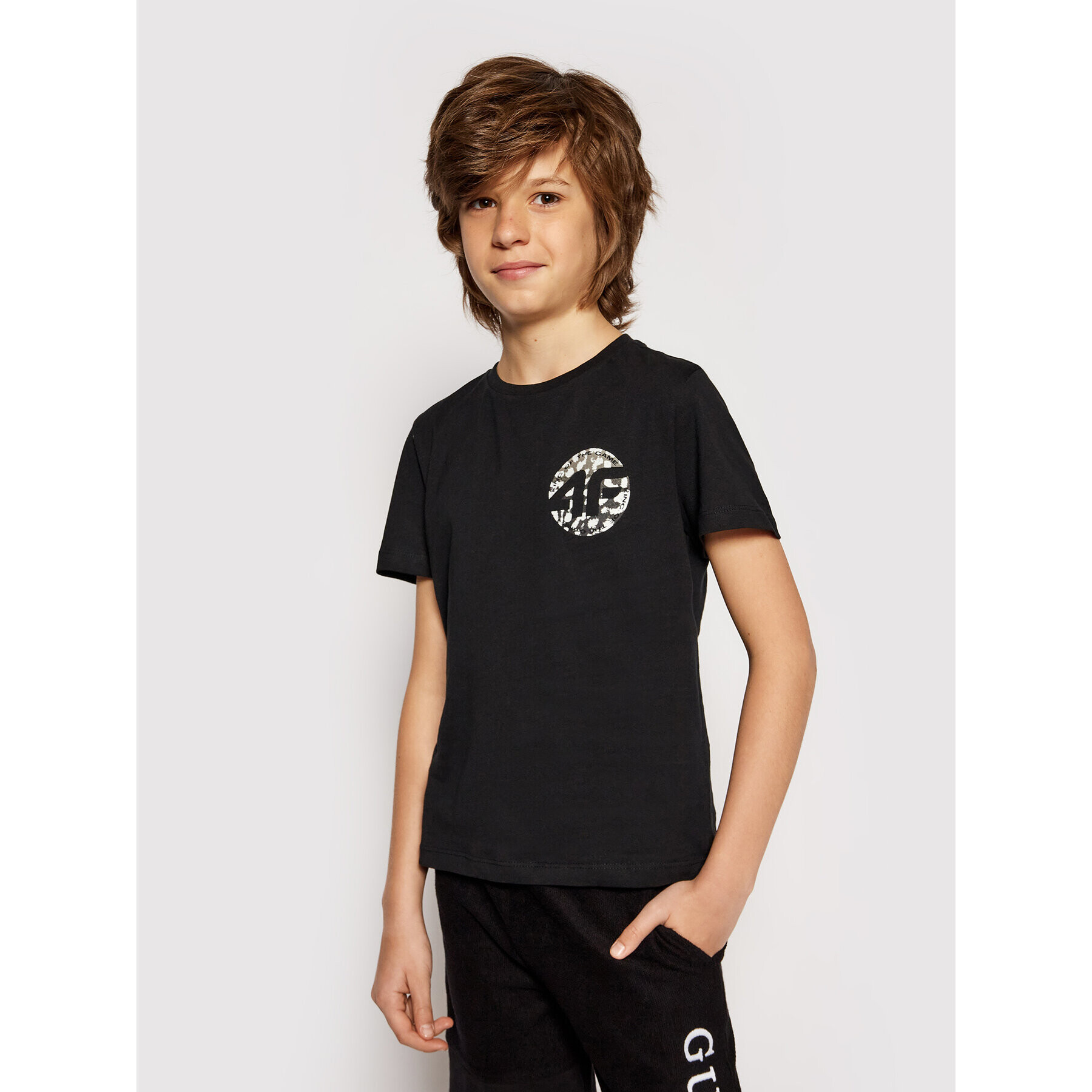 4F Тишърт HJL21-JTSM012B Черен Regular Fit - Pepit.bg