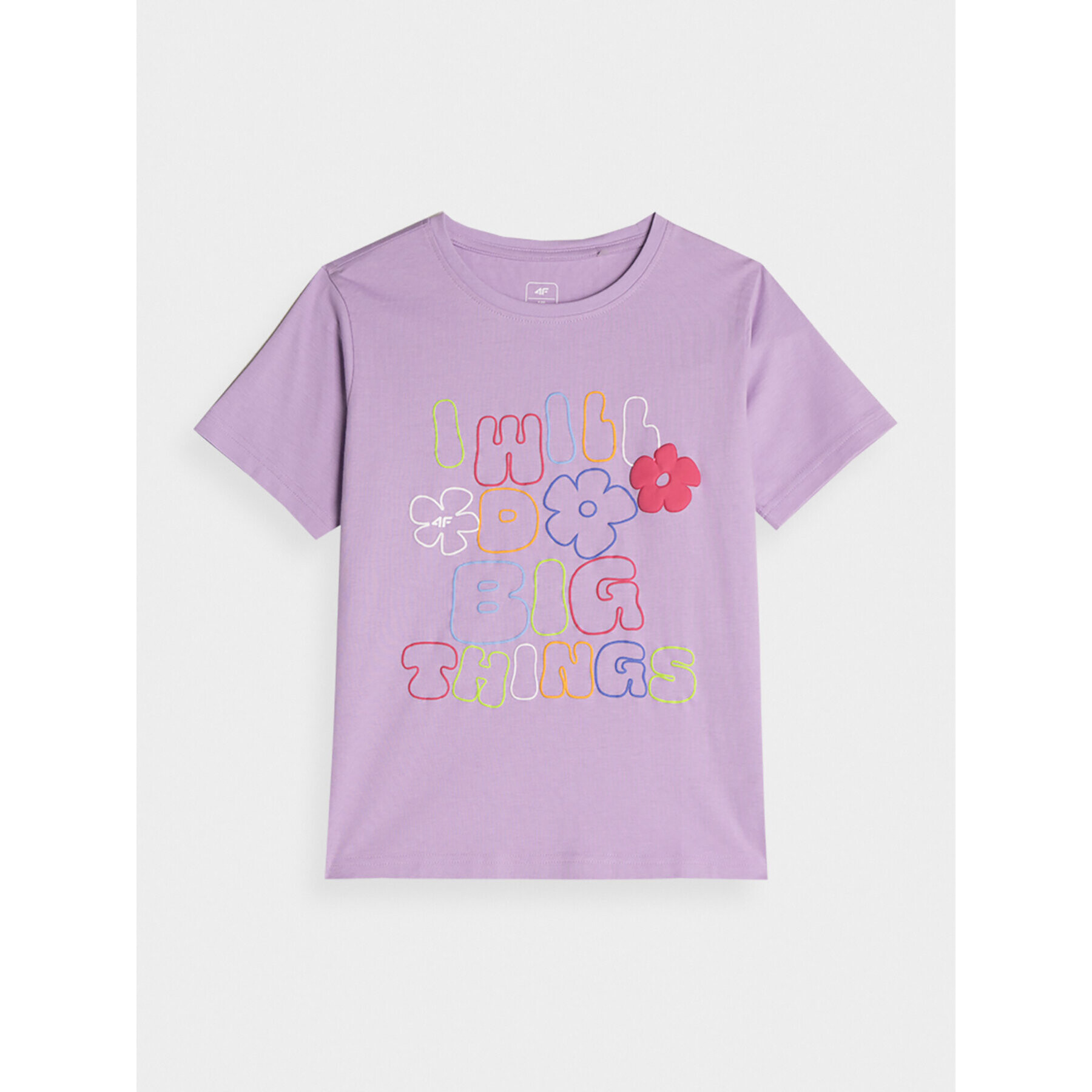 4F Тишърт JAW23TTSHF0821 Виолетов Regular Fit - Pepit.bg