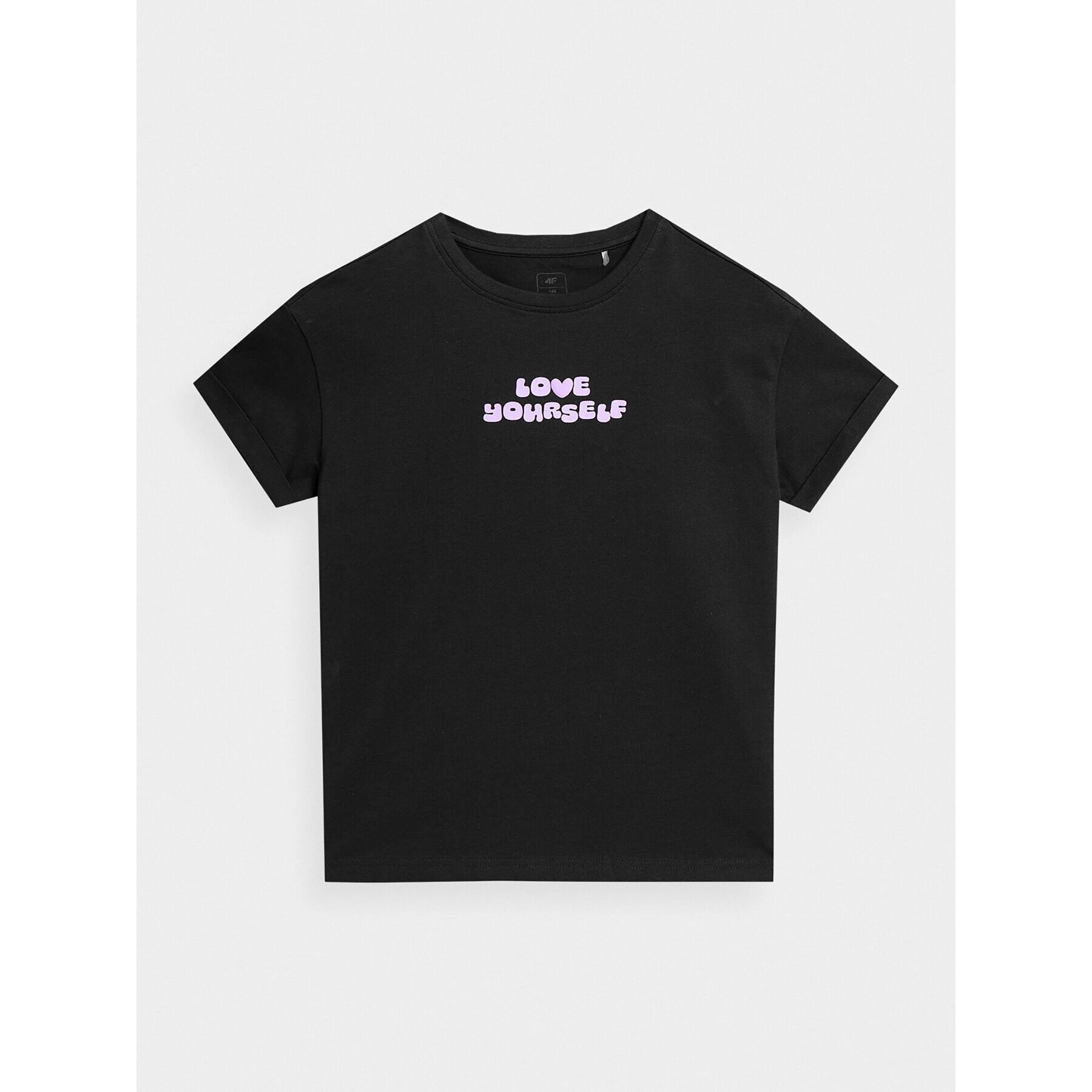 4F Тишърт JAW23TTSHF0825 Черен Regular Fit - Pepit.bg