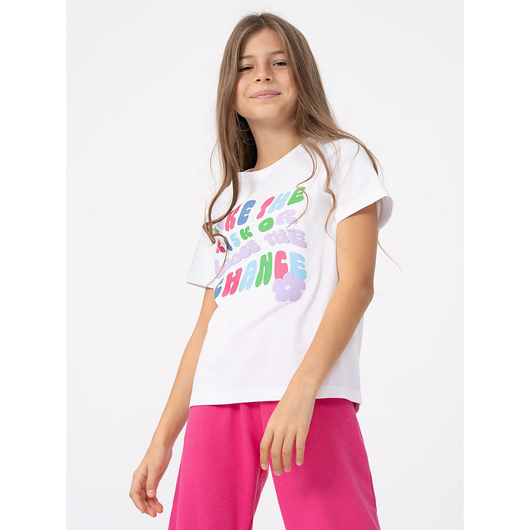 4F Тишърт JAW23TTSHF0826 Бял Regular Fit - Pepit.bg