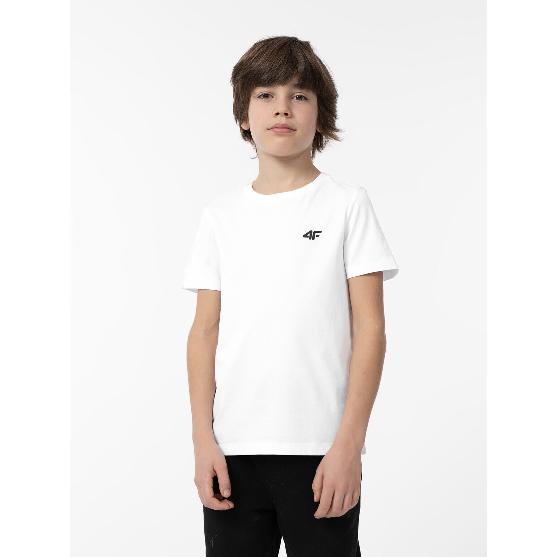 4F Тишърт JAW23TTSHM0795 Бял Regular Fit - Pepit.bg