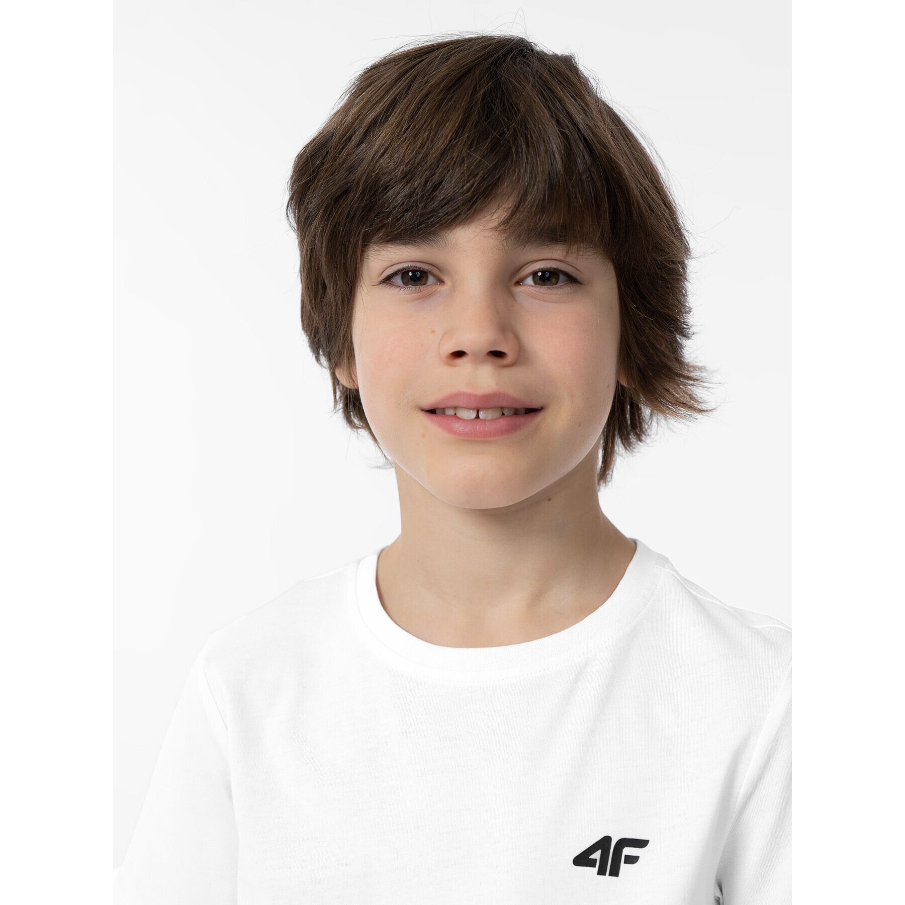 4F Тишърт JAW23TTSHM0795 Бял Regular Fit - Pepit.bg