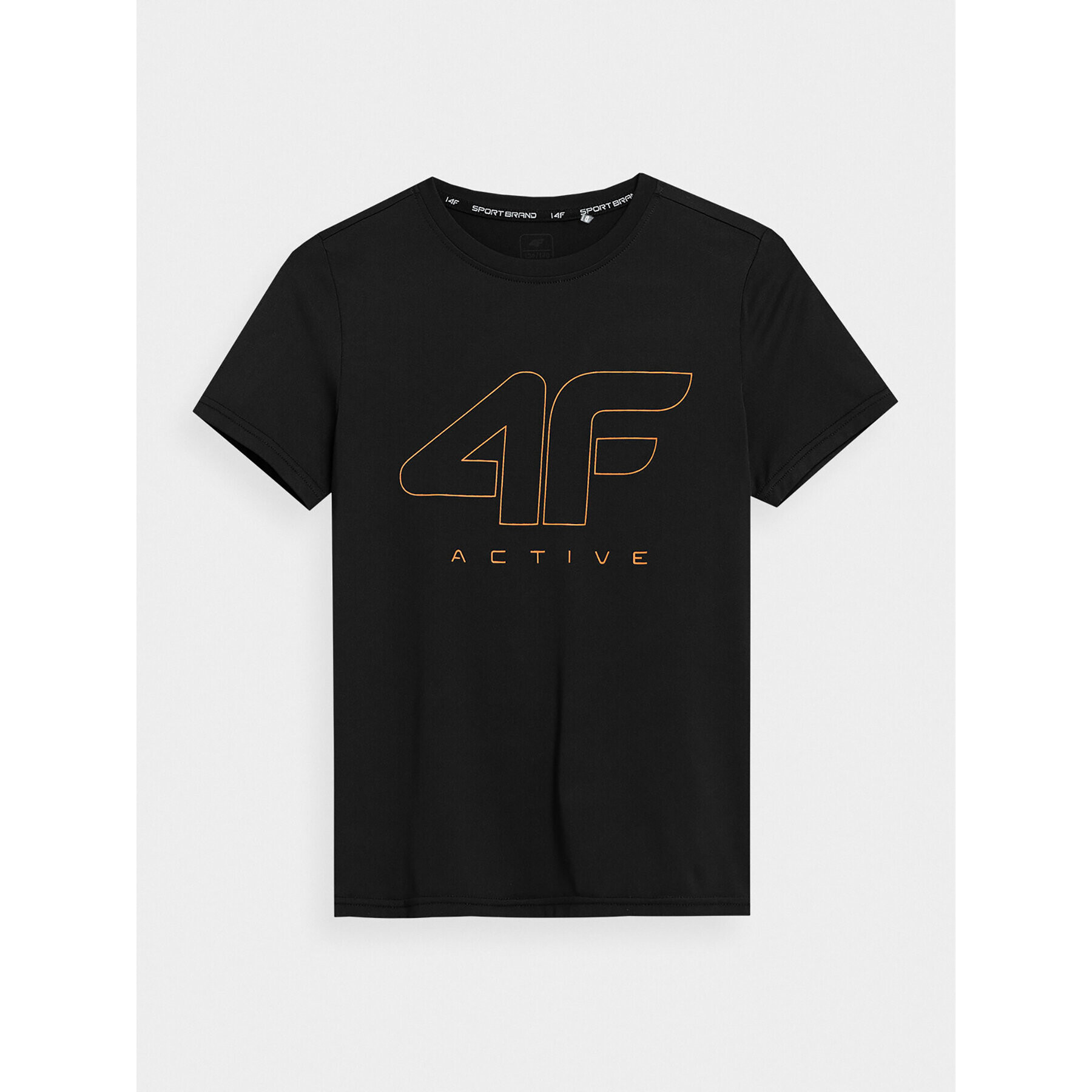 4F Тишърт JSS23TFTSM166 Черен Regular Fit - Pepit.bg