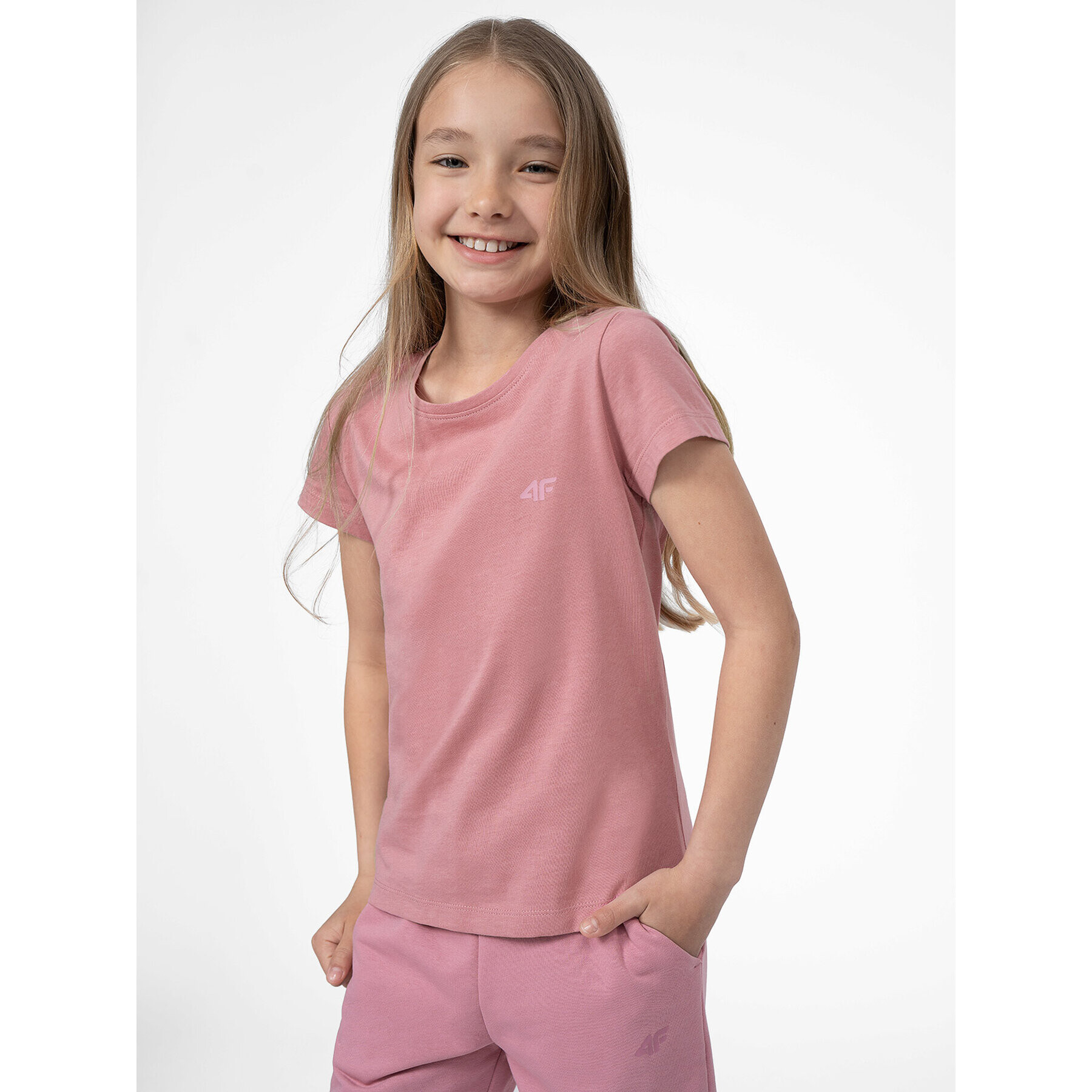 4F Тишърт JSS23TTSHF279 Розов Regular Fit - Pepit.bg