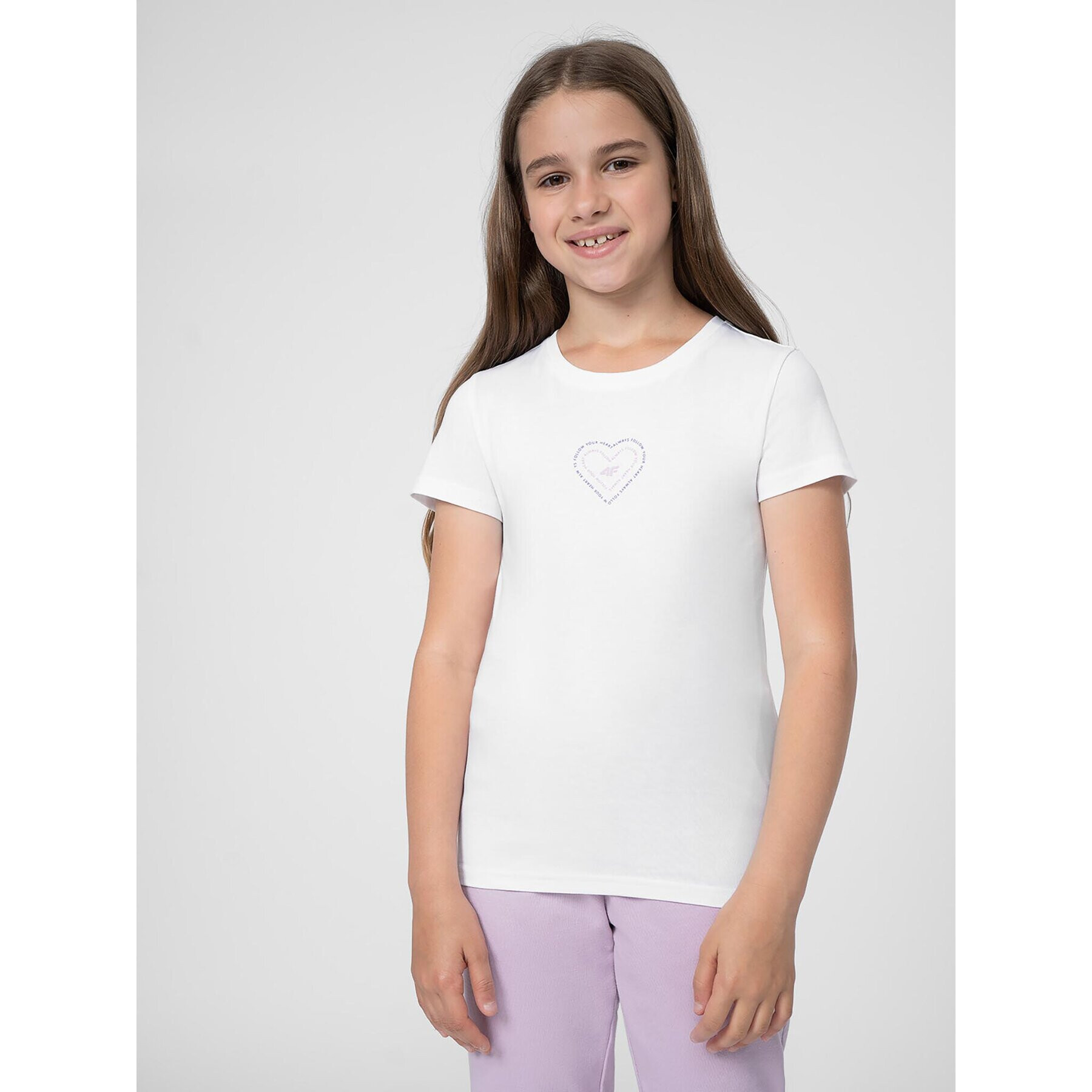 4F Тишърт JSS23TTSHF384 Бял Regular Fit - Pepit.bg