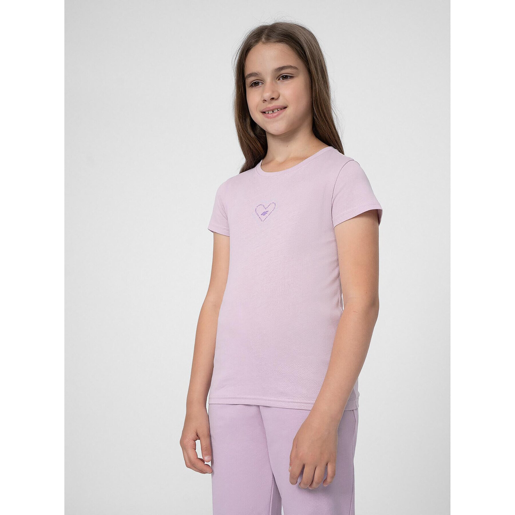 4F Тишърт JSS23TTSHF384 Виолетов Regular Fit - Pepit.bg