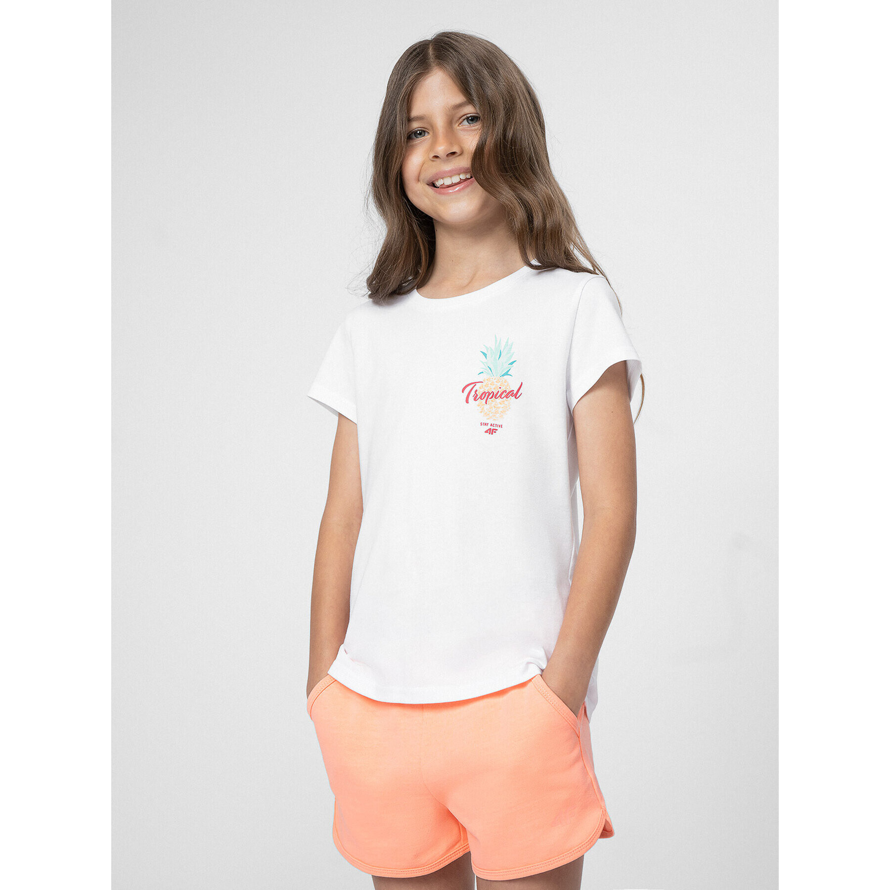 4F Тишърт JSS23TTSHF399 Бял Regular Fit - Pepit.bg