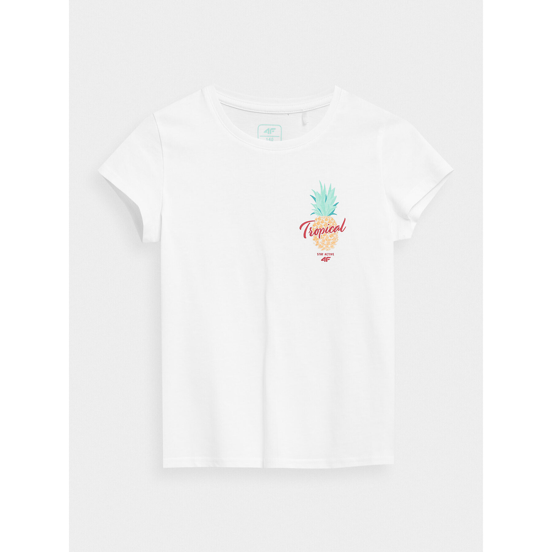 4F Тишърт JSS23TTSHF399 Бял Regular Fit - Pepit.bg