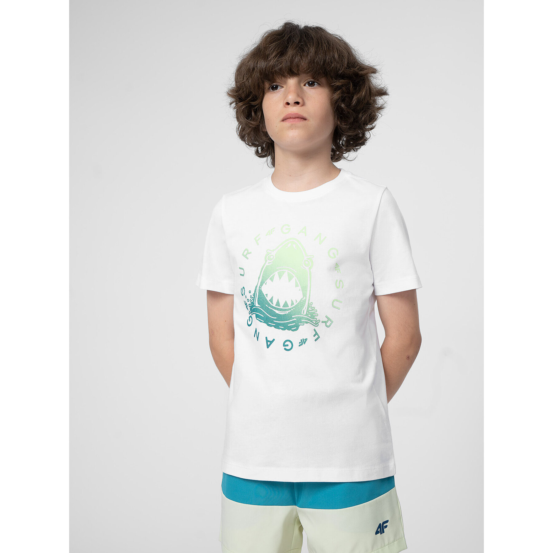 4F Тишърт JSS23TTSHM283 Бял Regular Fit - Pepit.bg