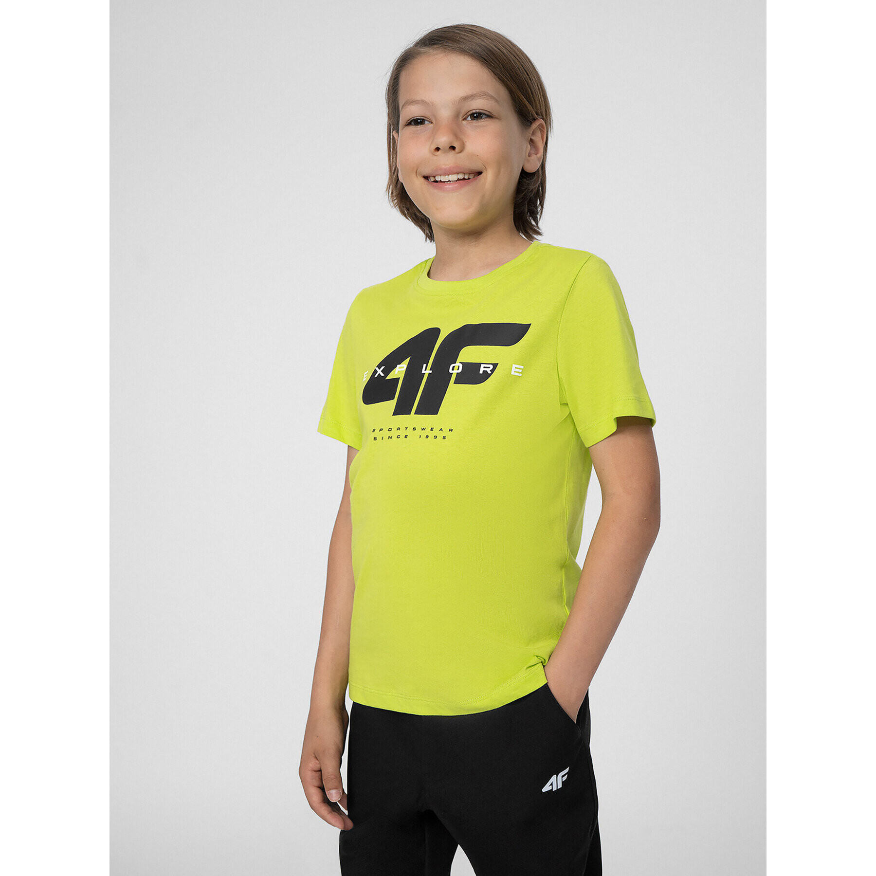 4F Тишърт JSS23TTSHM290 Зелен Regular Fit - Pepit.bg