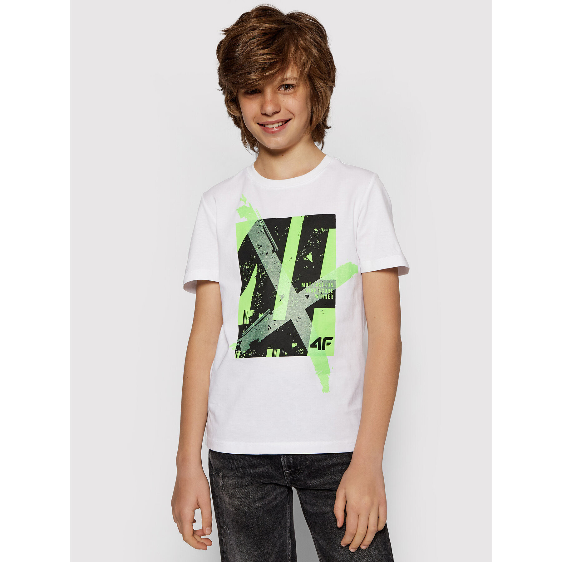 4F Тишърт HJL21-JTSM002 Бял Regular Fit - Pepit.bg