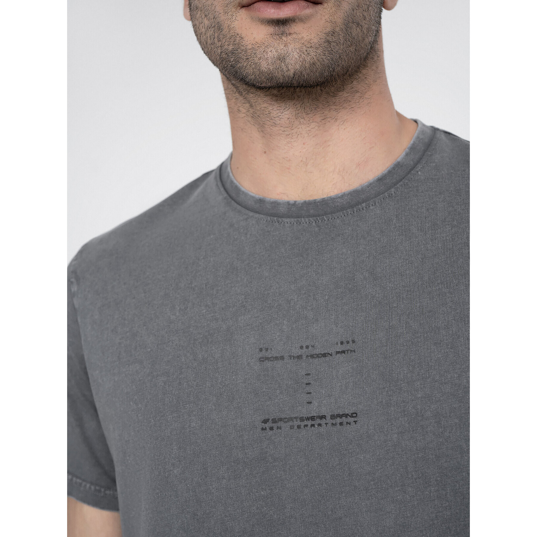 4F Тишърт SS23TTSHM296 Сив Regular Fit - Pepit.bg