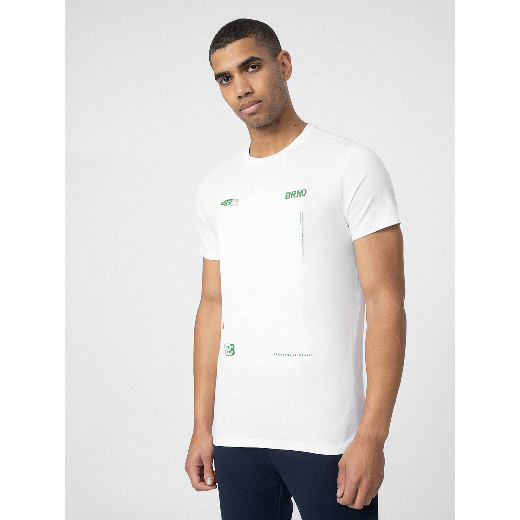 4F Тишърт SS23TTSHM311 Бял Regular Fit - Pepit.bg