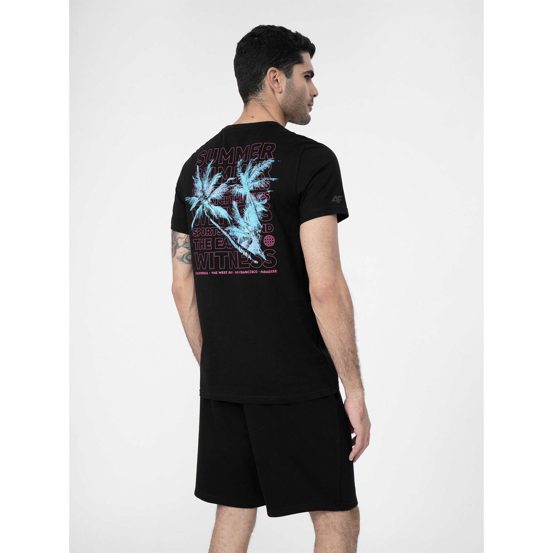 4F Тишърт SS23TTSHM359 Черен Regular Fit - Pepit.bg