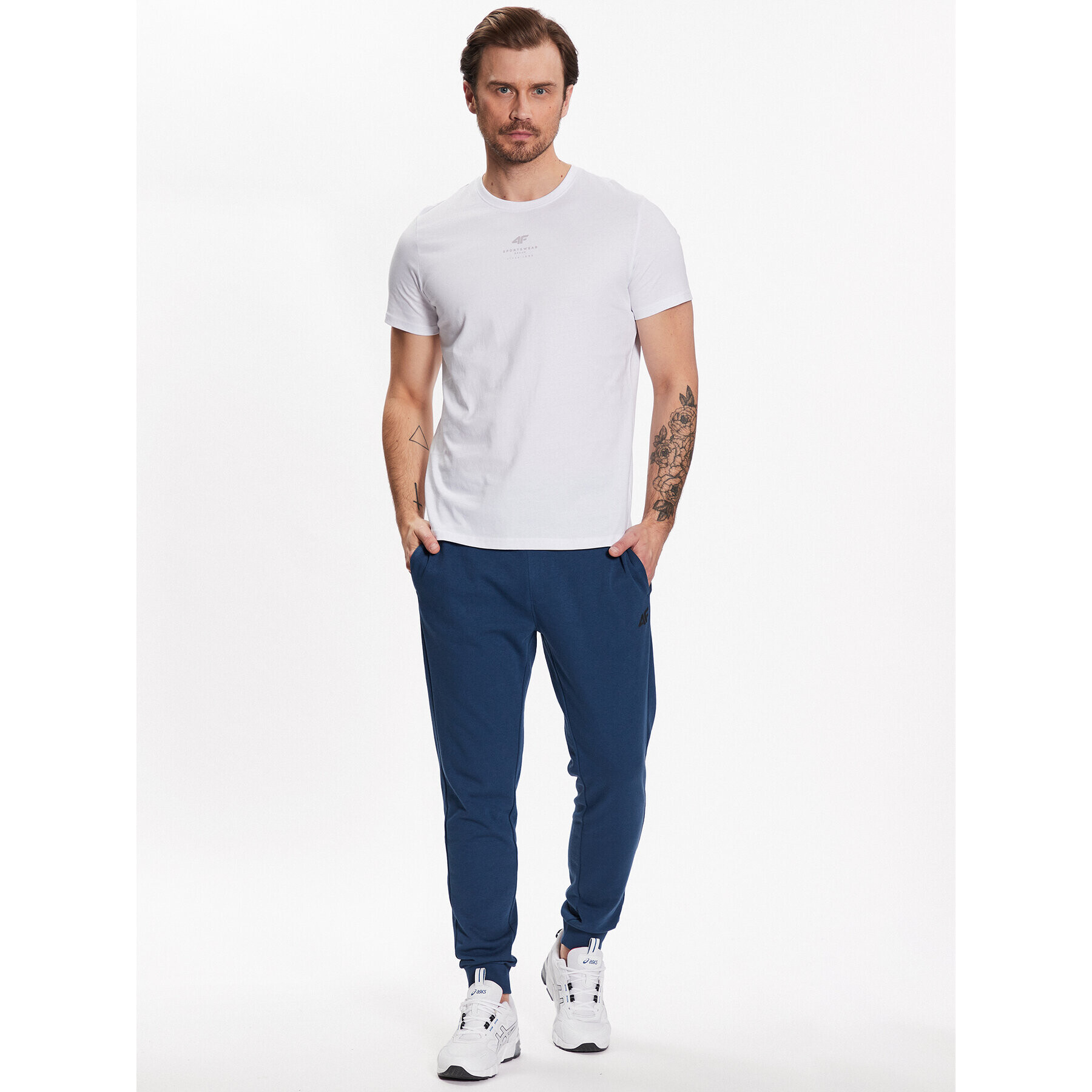4F Тишърт SS23TTSHM363 Бял Regular Fit - Pepit.bg