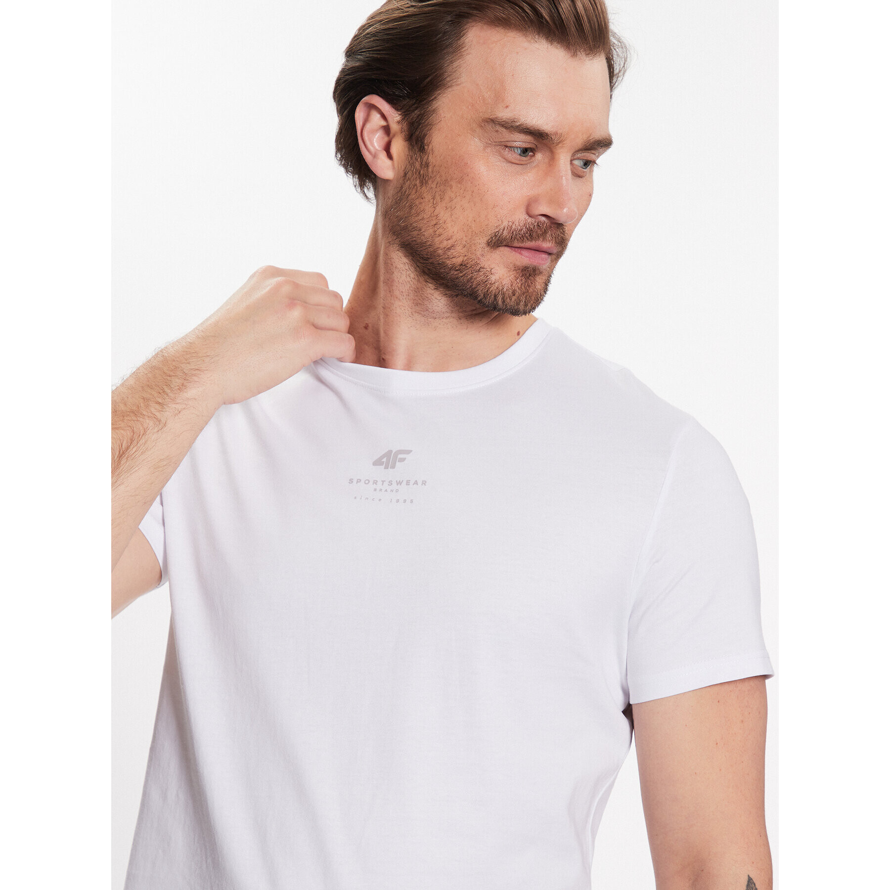 4F Тишърт SS23TTSHM363 Бял Regular Fit - Pepit.bg