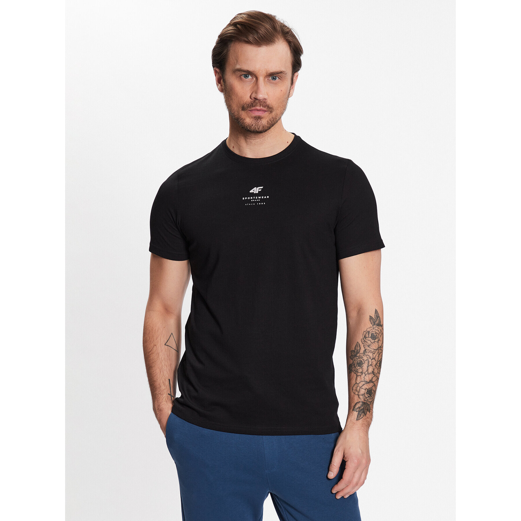 4F Тишърт SS23TTSHM363 Черен Regular Fit - Pepit.bg