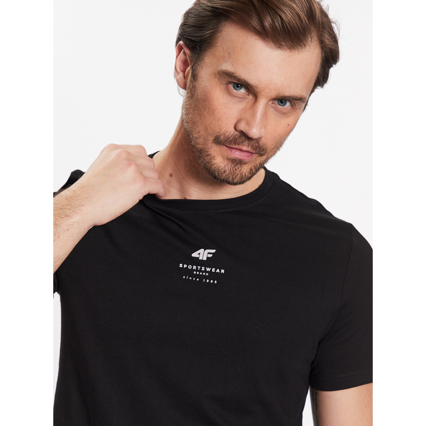 4F Тишърт SS23TTSHM363 Черен Regular Fit - Pepit.bg