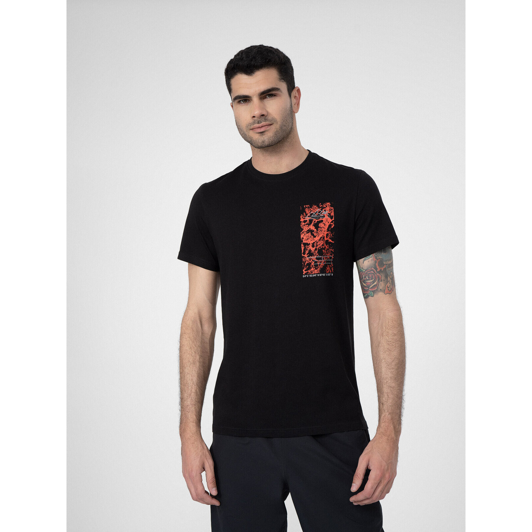 4F Тишърт SS23TTSHM487 Черен Regular Fit - Pepit.bg