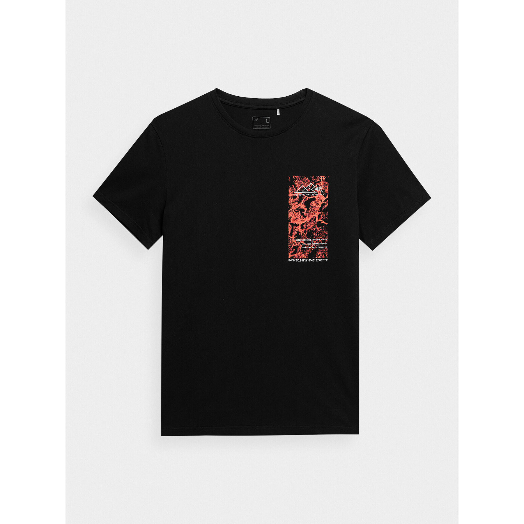 4F Тишърт SS23TTSHM487 Черен Regular Fit - Pepit.bg