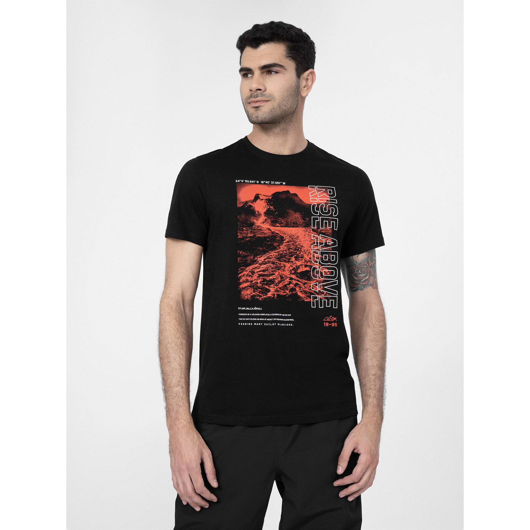 4F Тишърт SS23TTSHM489 Черен Regular Fit - Pepit.bg