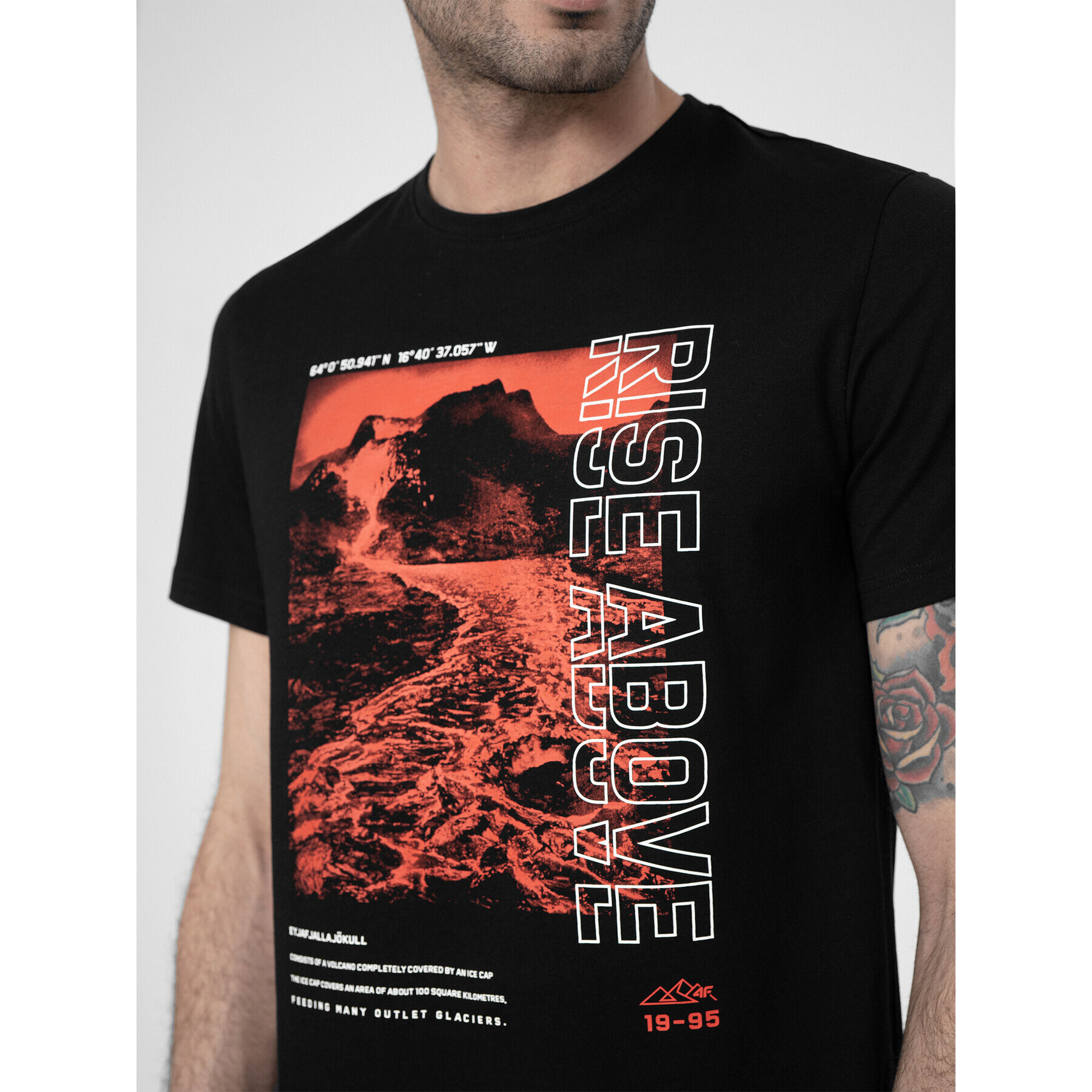 4F Тишърт SS23TTSHM489 Черен Regular Fit - Pepit.bg