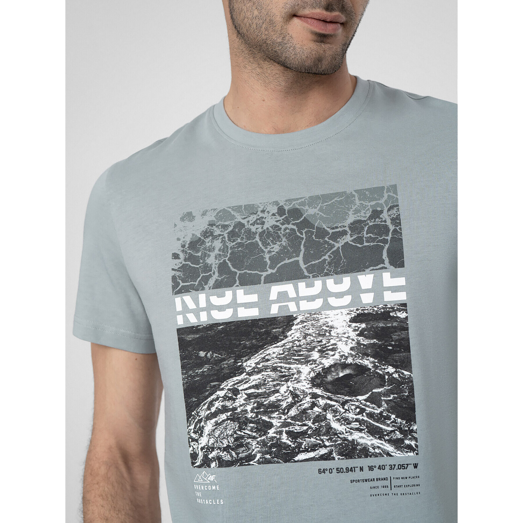 4F Тишърт SS23TTSHM490 Сив Regular Fit - Pepit.bg