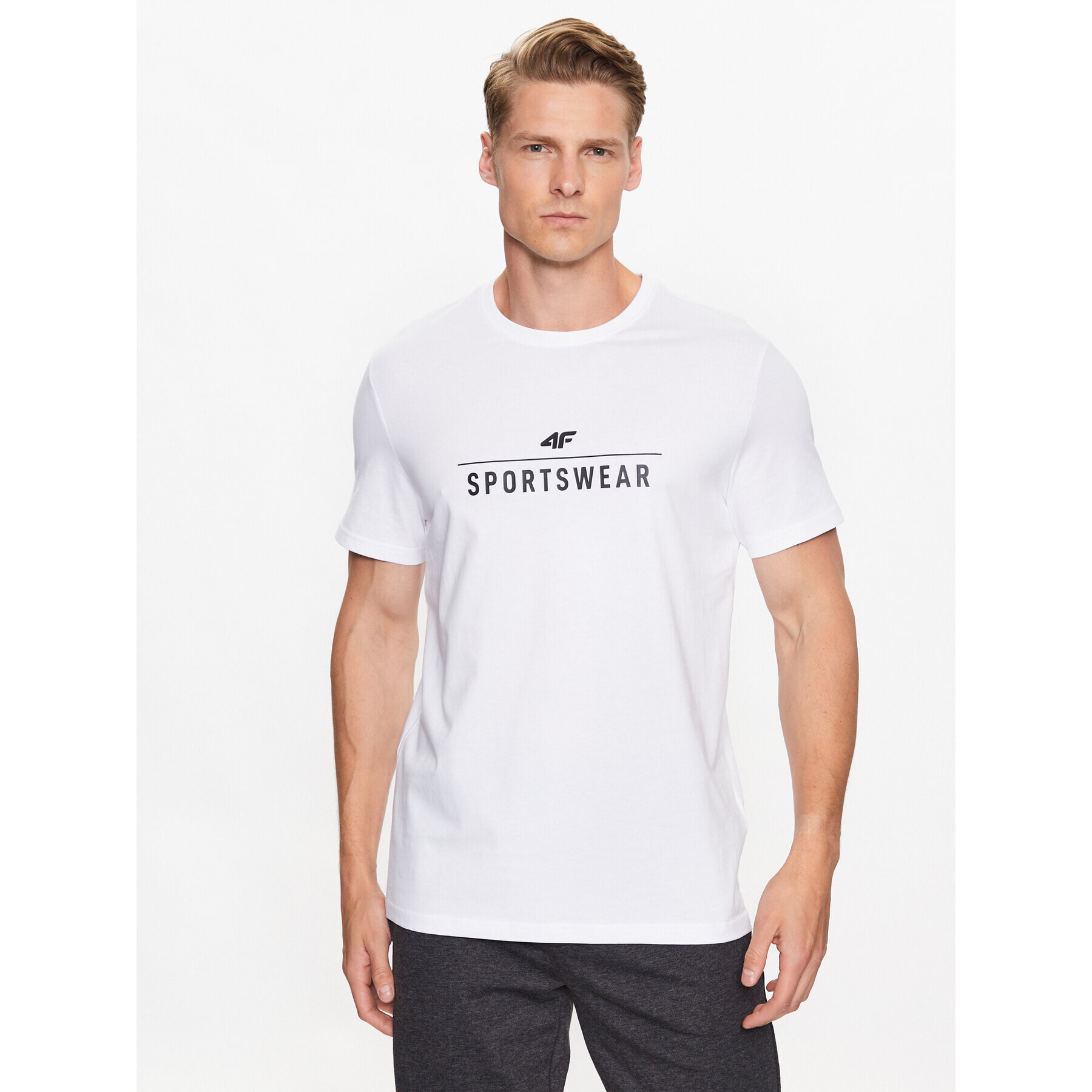 4F Тишърт SS23TTSHM539 Бял Regular Fit - Pepit.bg