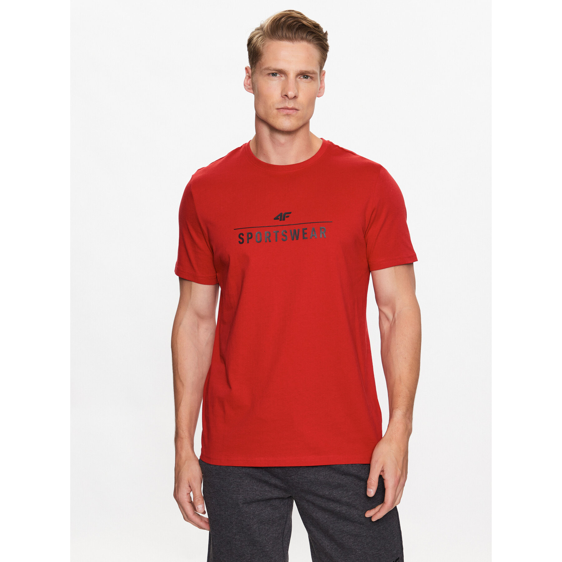 4F Тишърт SS23TTSHM539 Червен Regular Fit - Pepit.bg