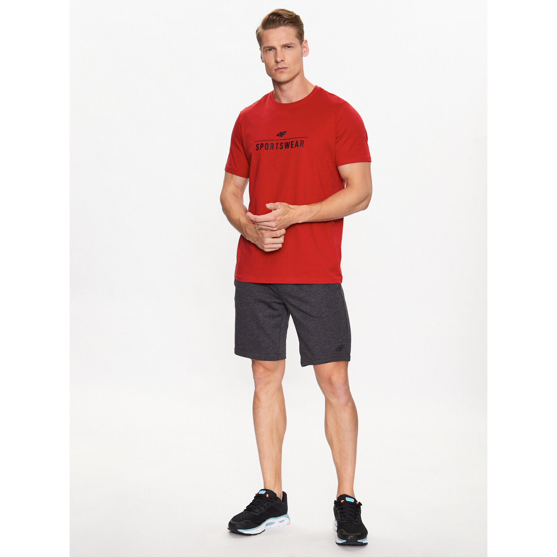 4F Тишърт SS23TTSHM539 Червен Regular Fit - Pepit.bg